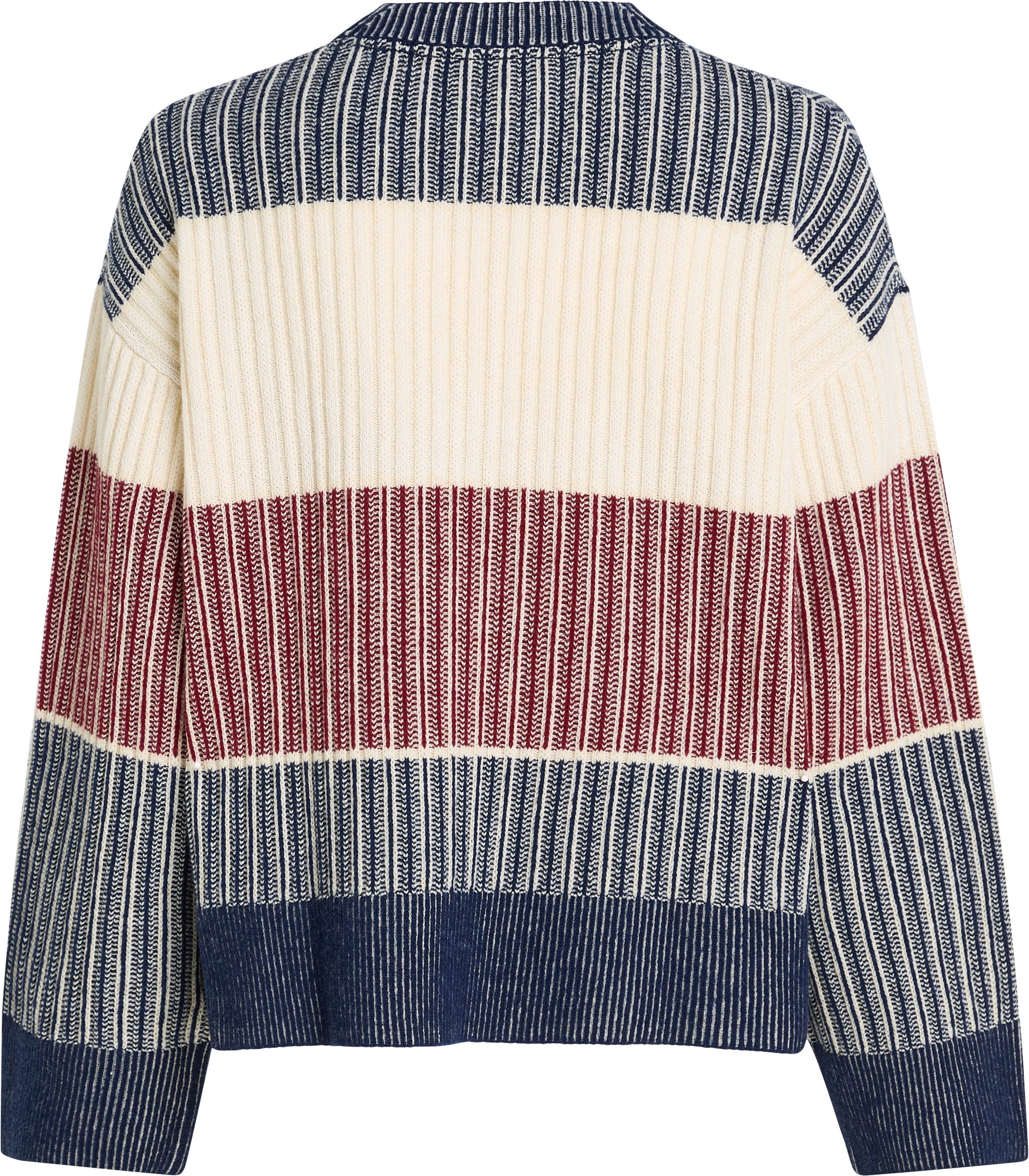 Tommy Hilfiger Gebreide trui GLOBAL STP ALL OVER SWEATER met global stripe (Global Serie TH VROUWEN)