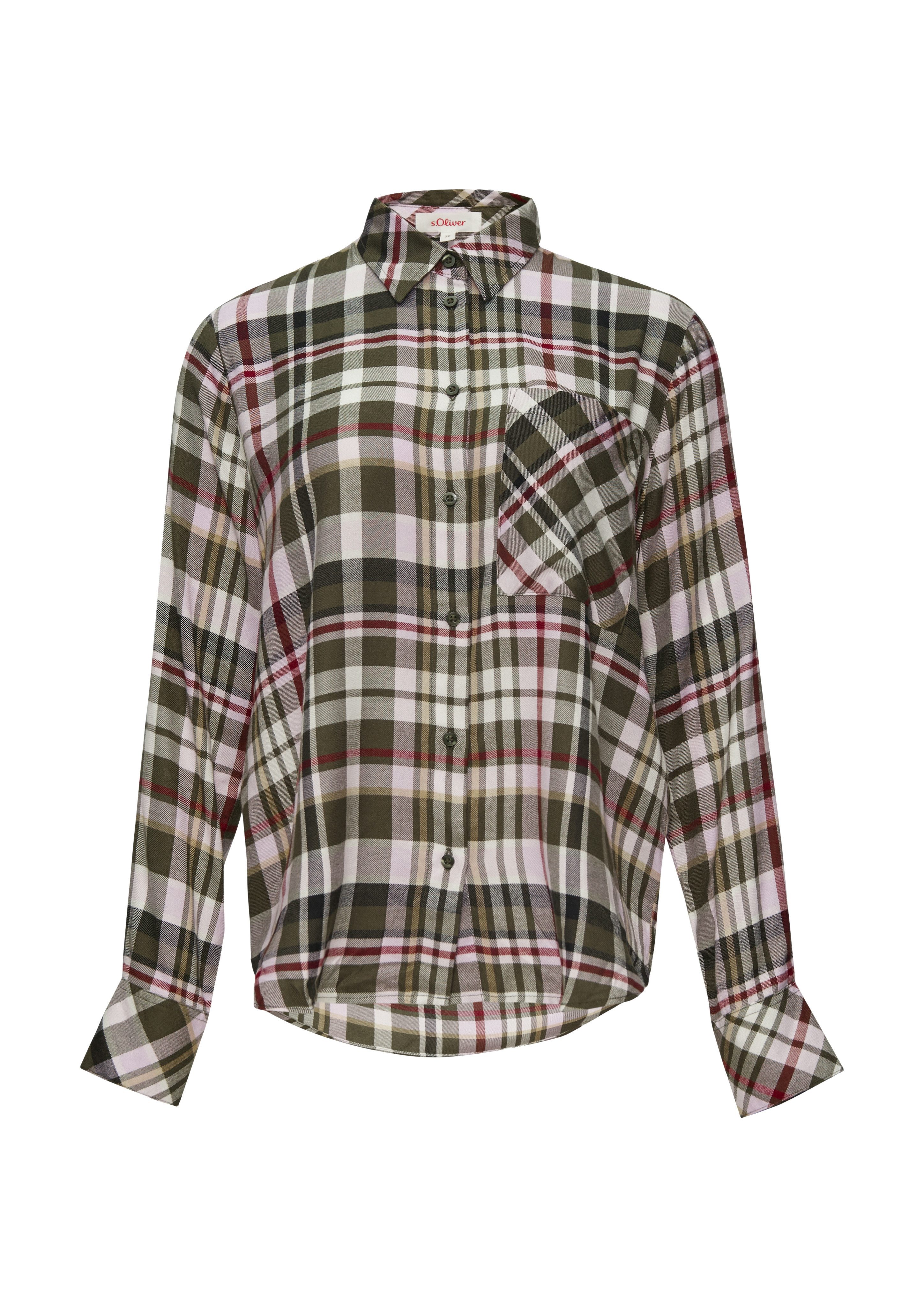 s.Oliver Overhemdblouse met ruitpatroon