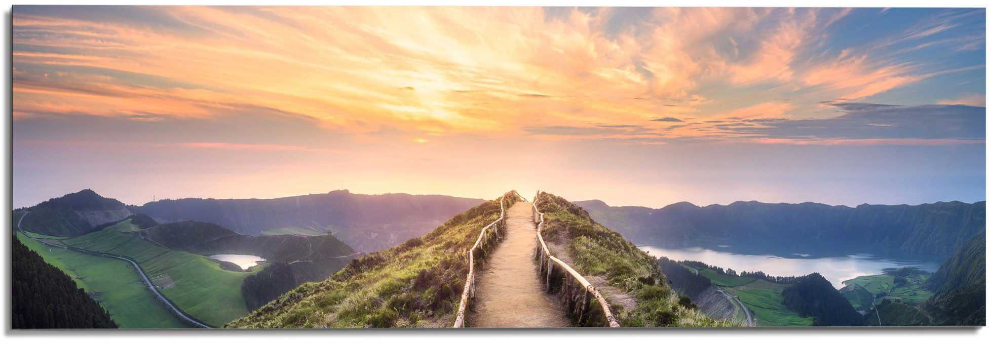 Reinders! Artprint dageraad bergen - zonsopkomst - ecru