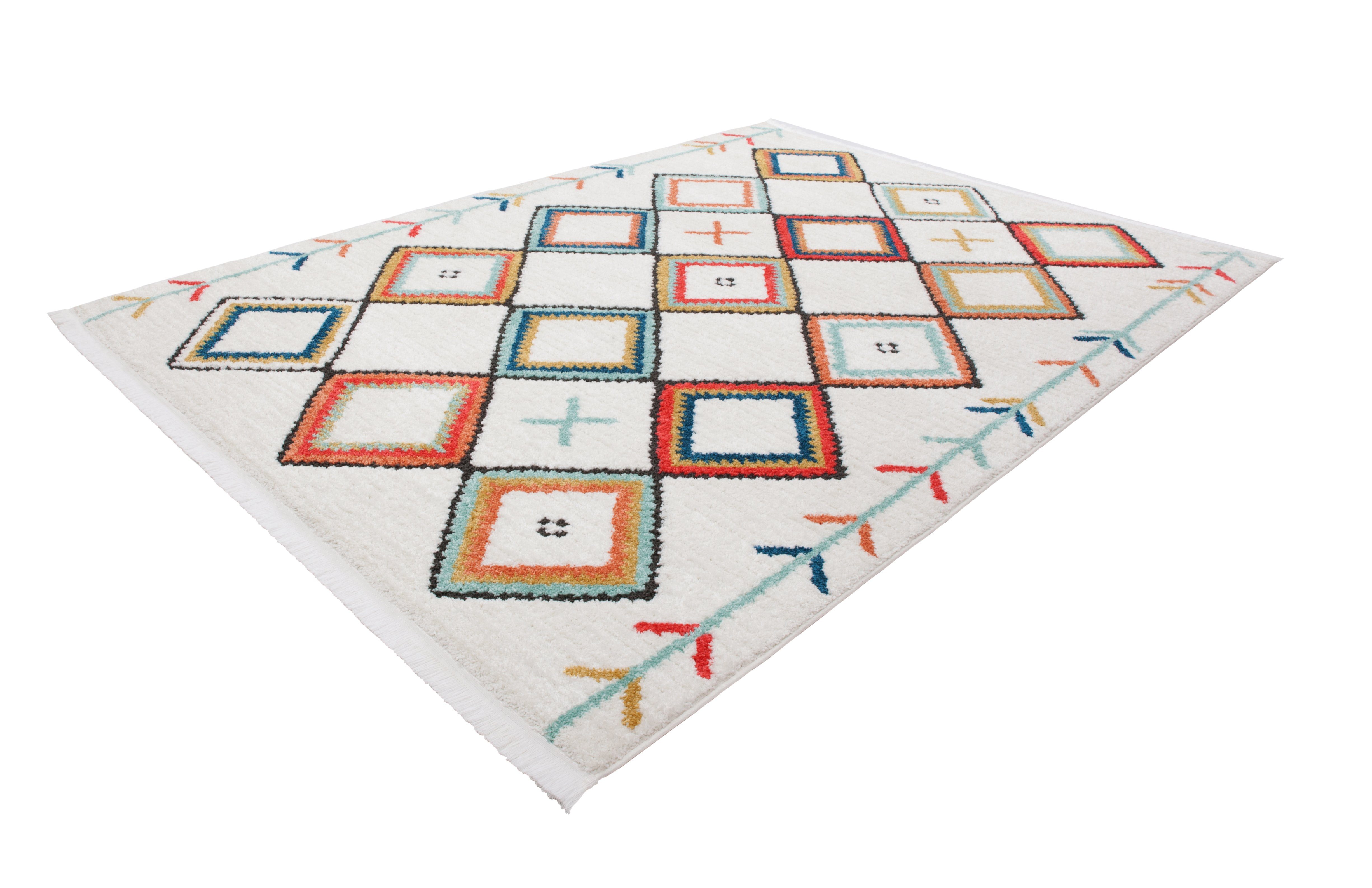 Kayoom Vloerkleed Agadir 210 trendy etno-stijl, zoals met de hand geschilderde patronen, met franjes