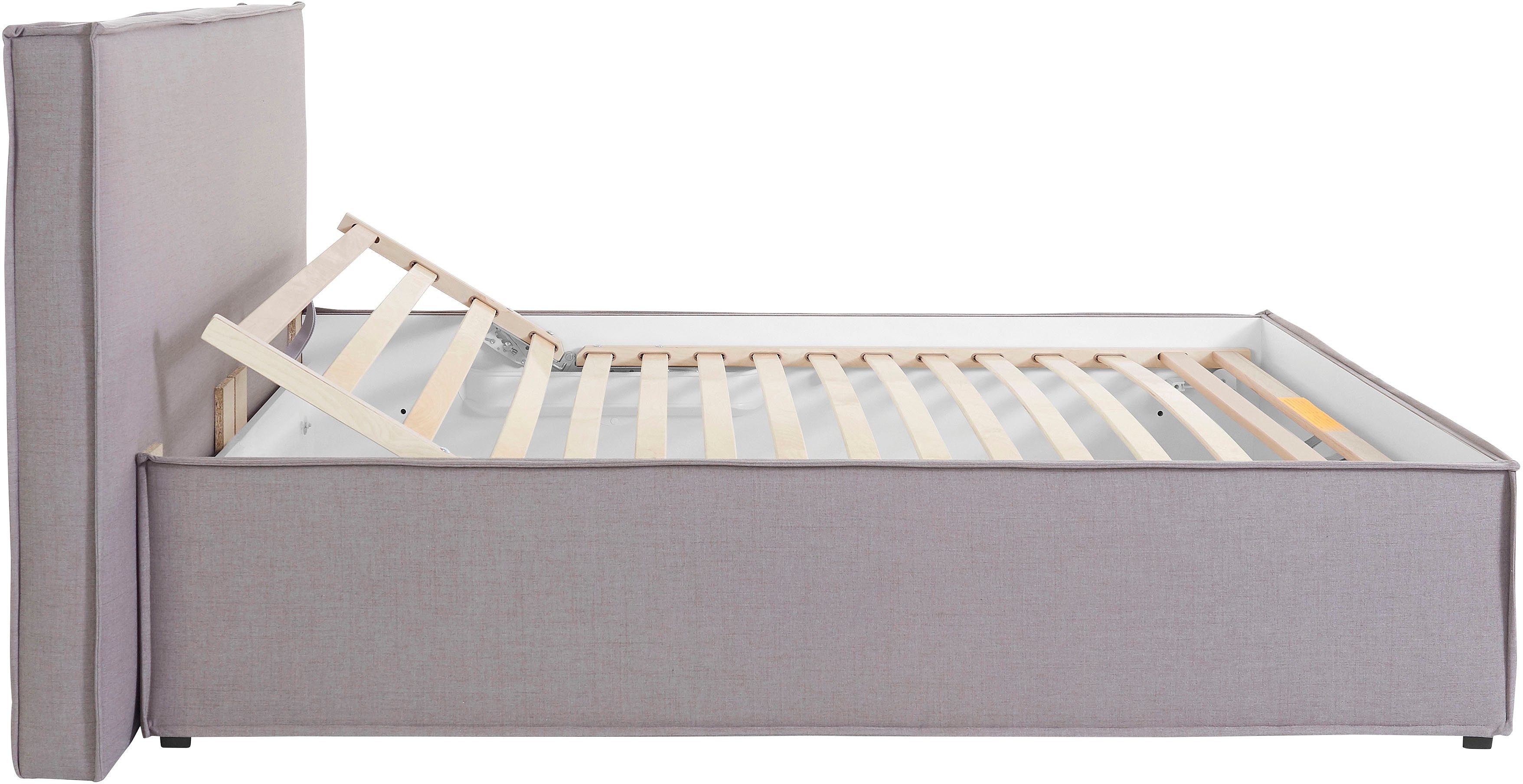 LeGer Home by Lena Gercke Gestoffeerd bed Isaline naar keuze zonder matras of met 3 matrassoorten, hoofdbordhoogte 107 cm