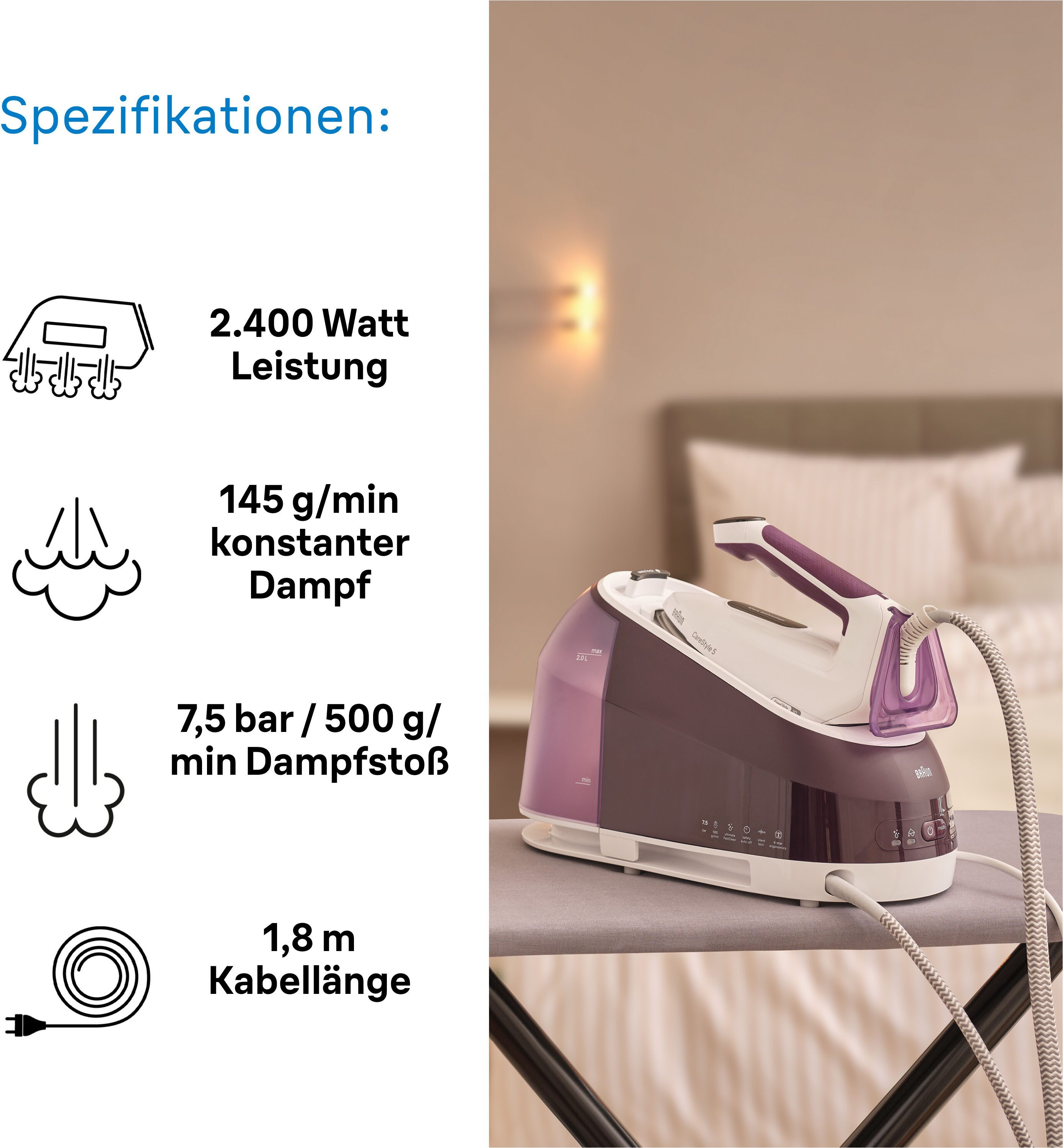 Braun Stoomstrijkstation CareStyle 5 IS 5247 VI