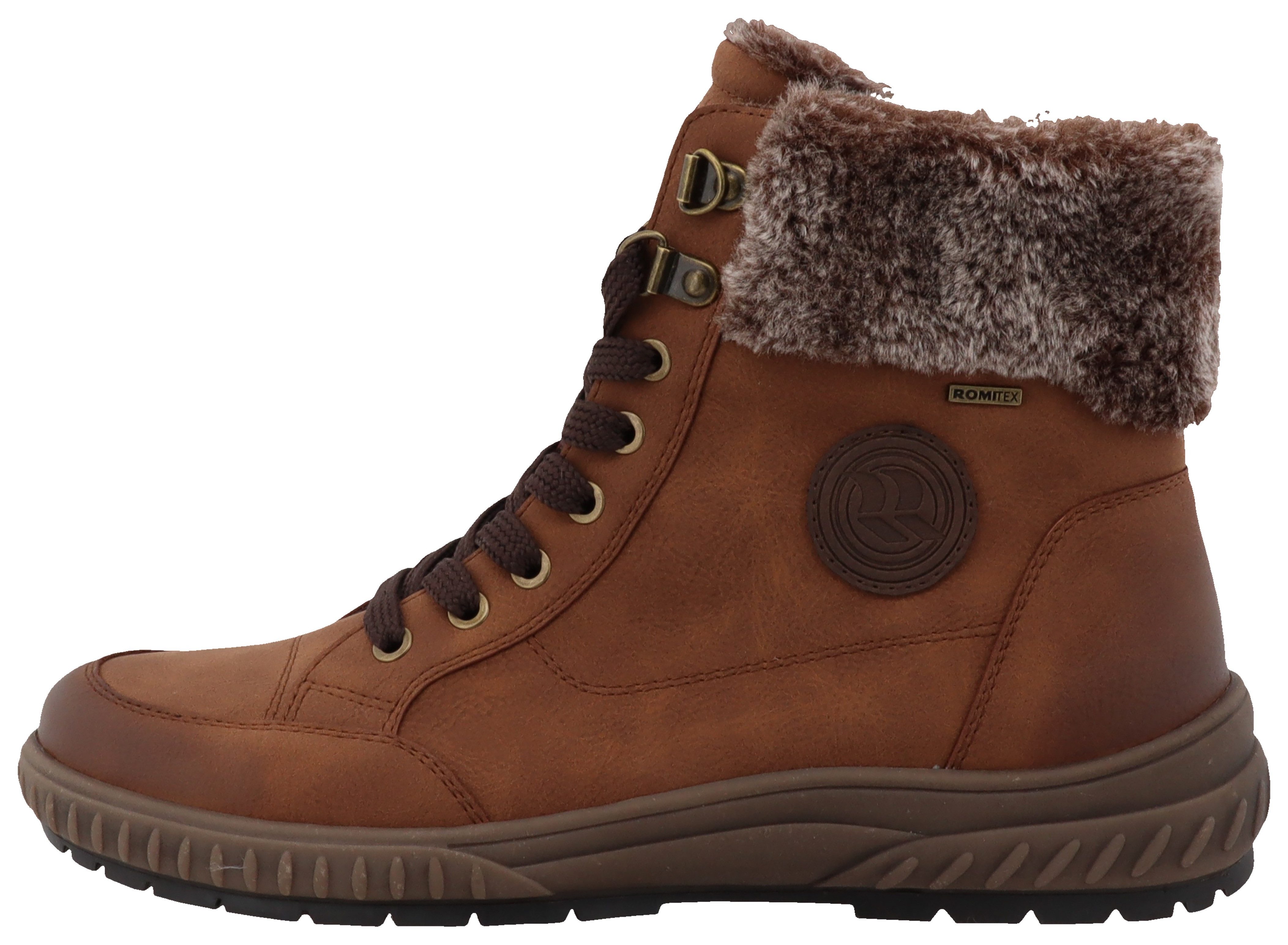 Romika Winterlaarzen sleehak veterschoenen outdoorschoen met binnenrits