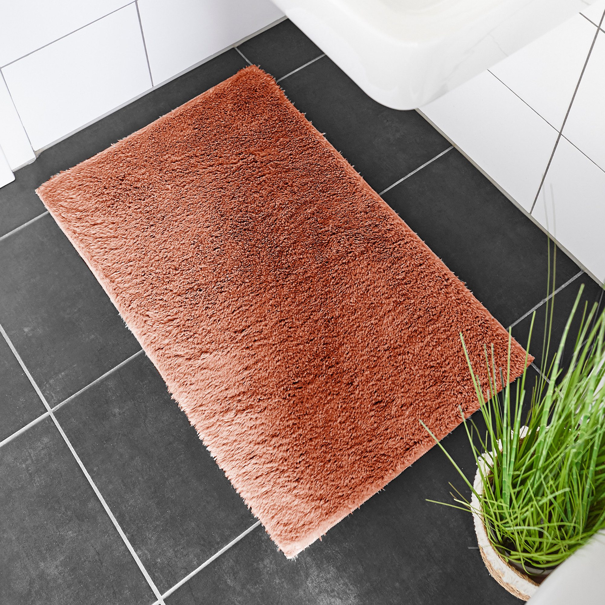 Andiamo Badmat Florida Effen kleuren, bijzonder zacht, ook verkrijgbaar als 2-delige set badmatten maat 2er-Set 40x60 cm / 50x80 cm rood