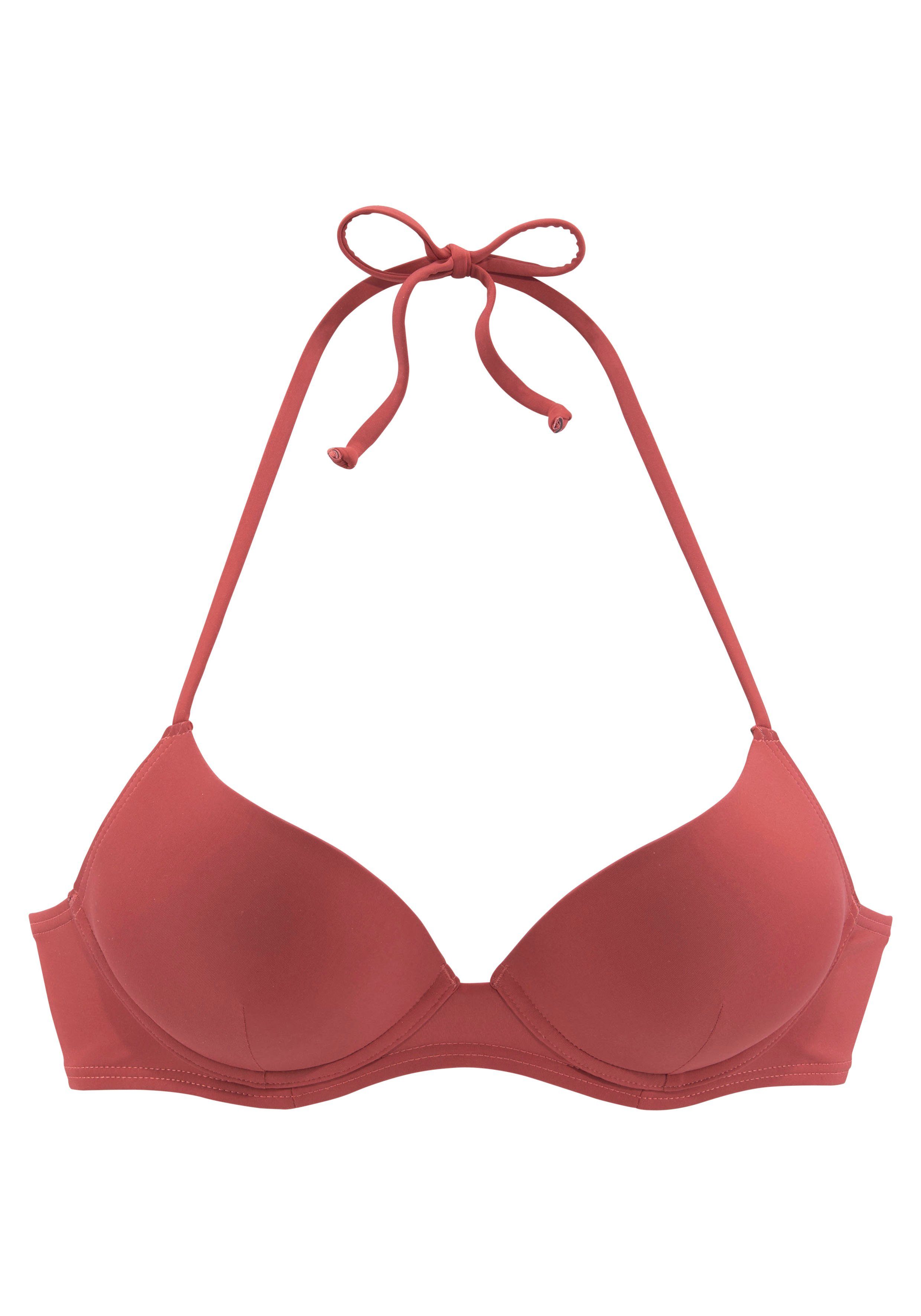 Lascana Push-upbikinitop Shiva in trendy effen kleur