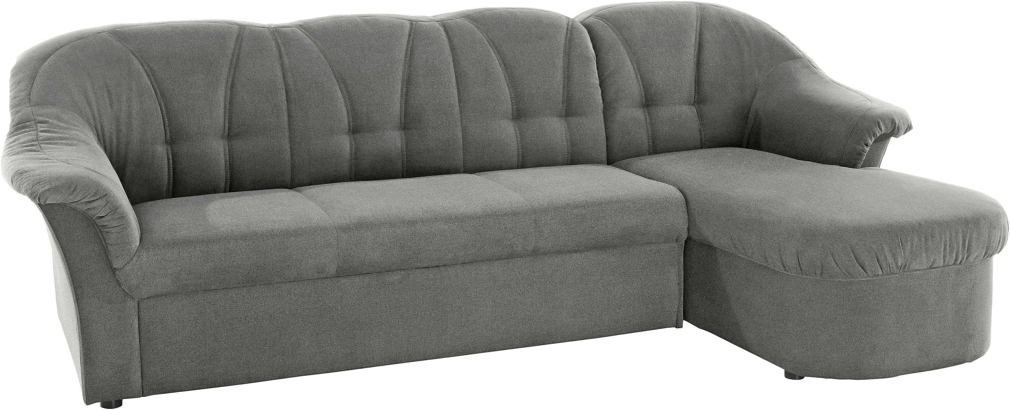 DOMO collection Hoekbank Pegnitz, elegante rugstiksels, comfortabel, L-vorm