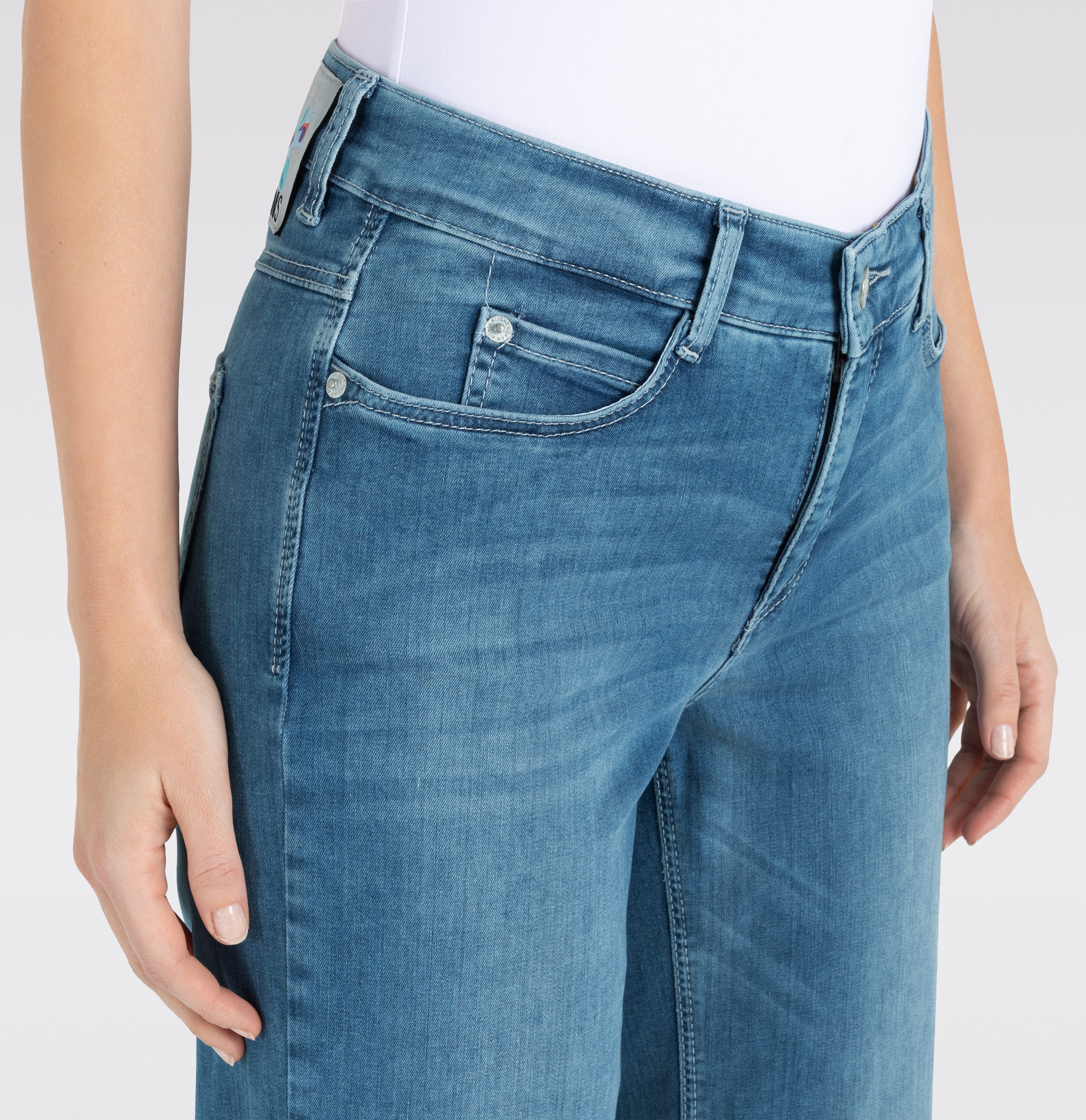 MAC Wijde jeans DREAM WIDE met wijde broekspijp - stretch