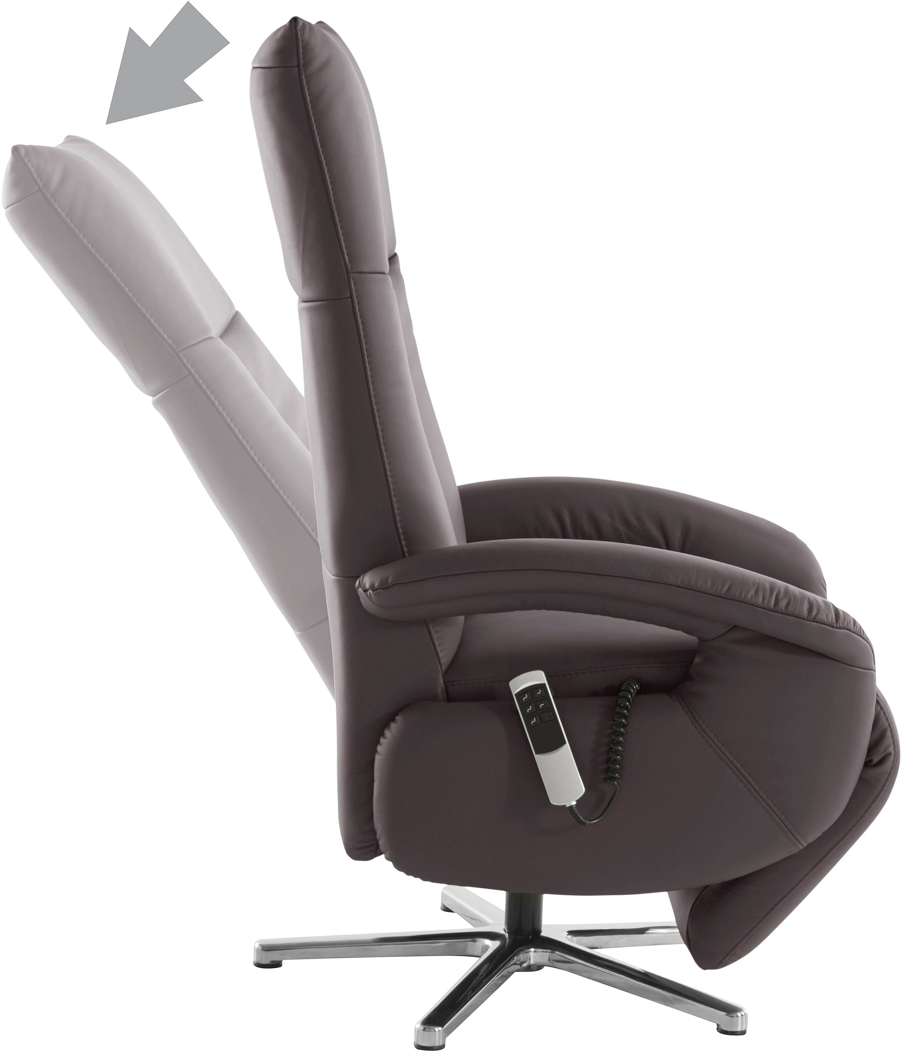 sit&more Relaxfauteuil Tycoon met verstelbare hoofdsteun en 360° draaifunctie keuze tussen handmatige of elektrische functie, ook met accu (draadloos)