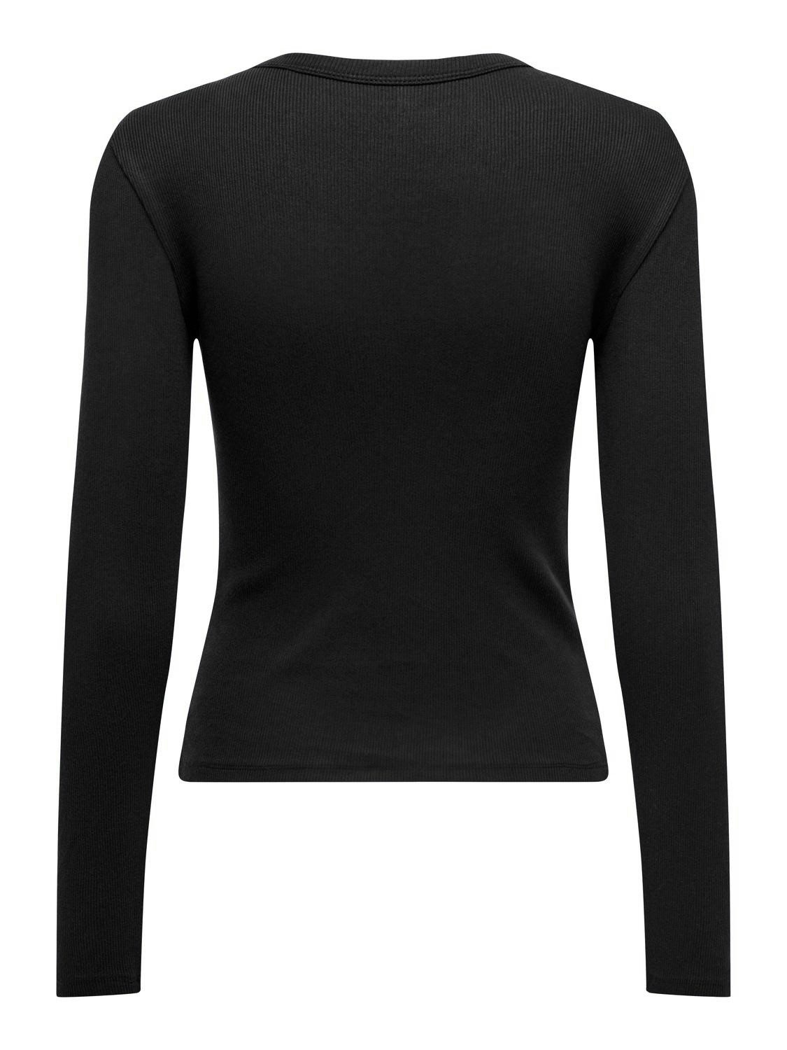 Only Shirt met lange mouwen ONLEASY L/S O-NECK TOP BOX JRS