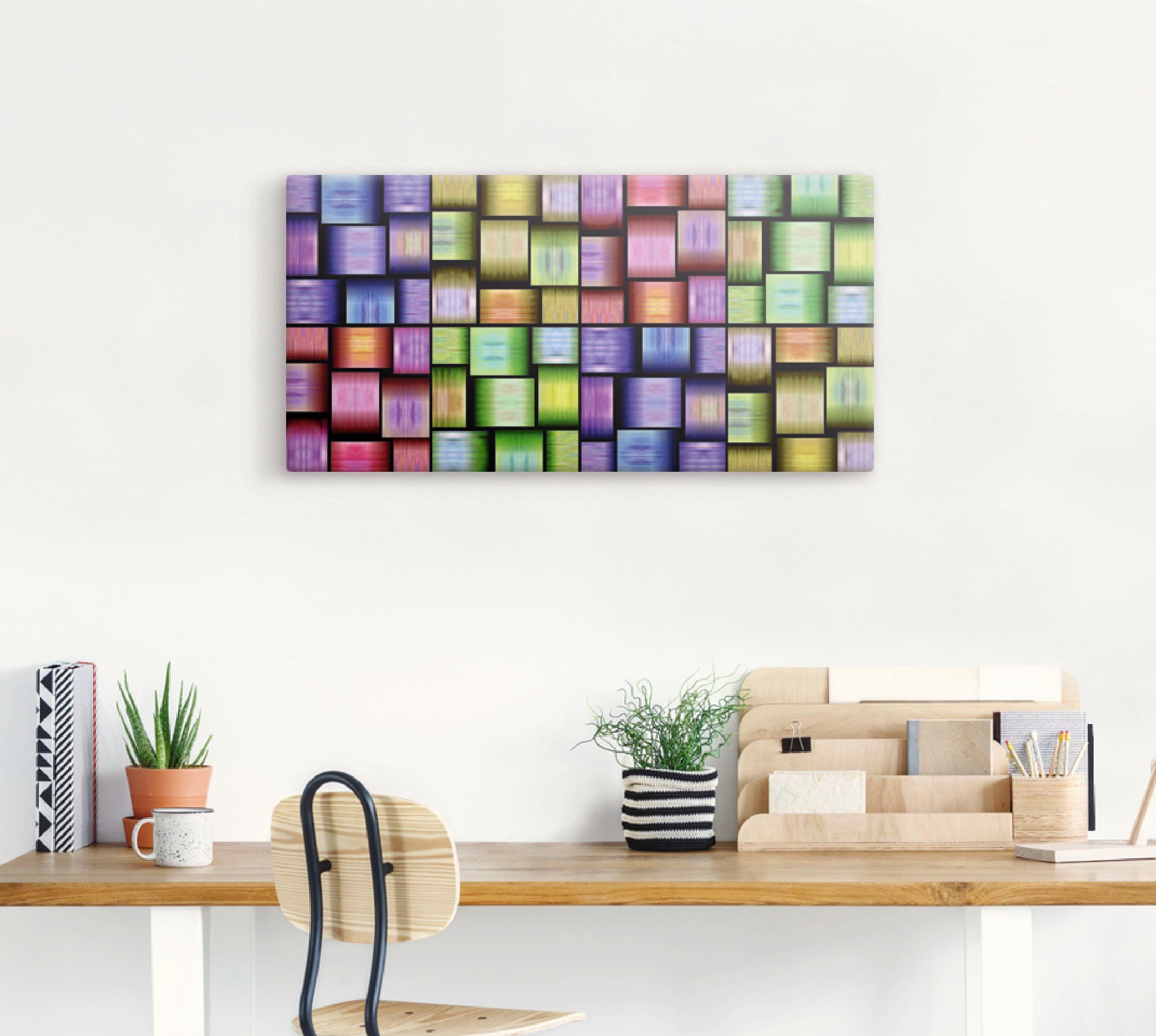 Artland Artprint op linnen Veelkleurige motieven gespannen op een spieraam