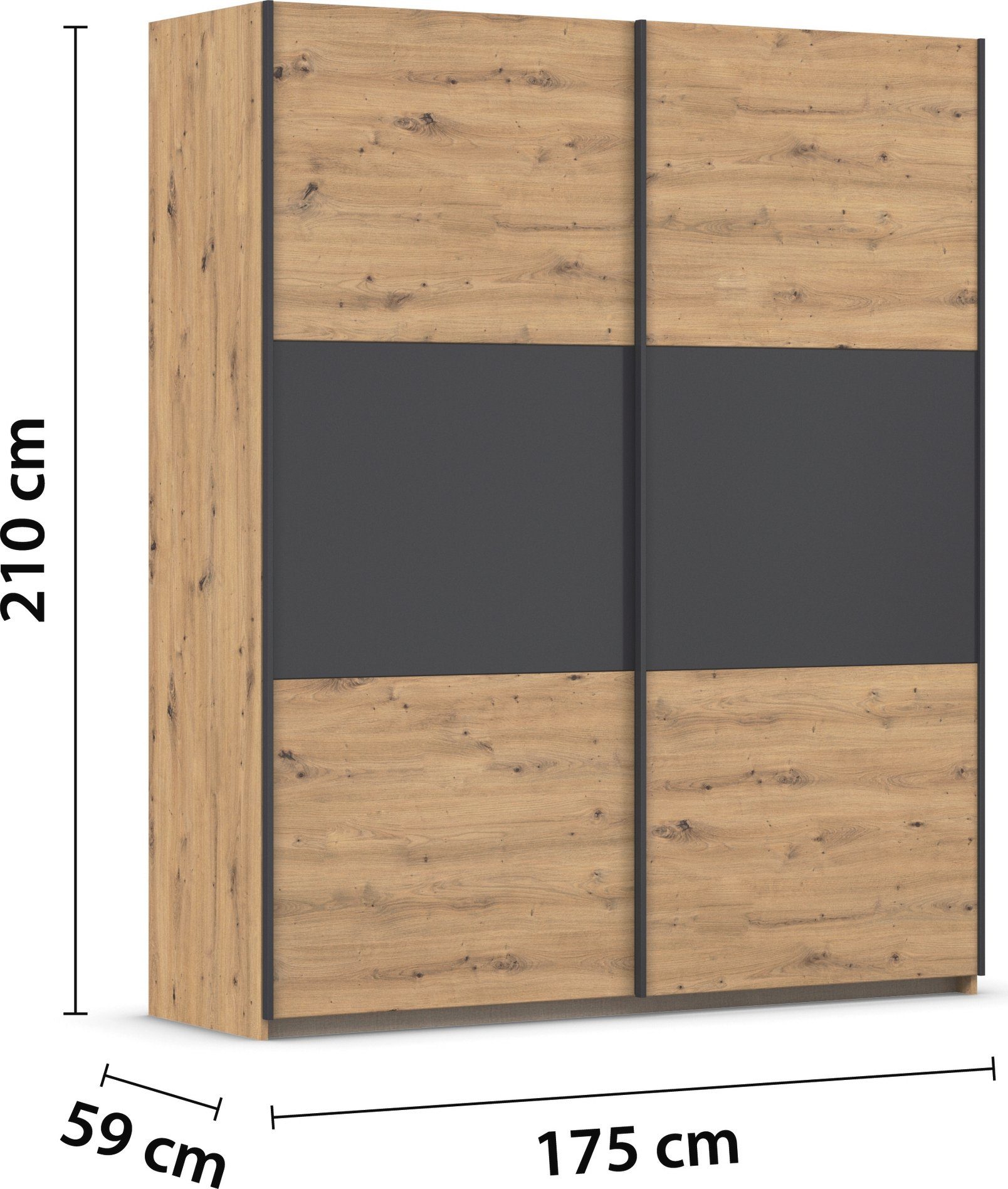rauch Zweefdeurkast Kledingkast kast garderobe garderobekast waskast NEO met een royale opbergruimte en vele verschillende kleurencombinaties
