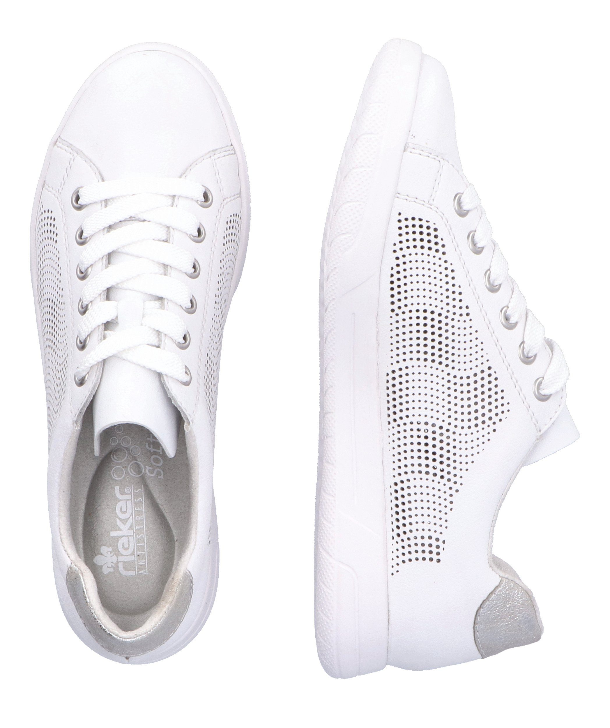 Rieker Sneakers verwijderbare textielinlegzool, vrijetijdsschoen, lage schoen, veterschoen