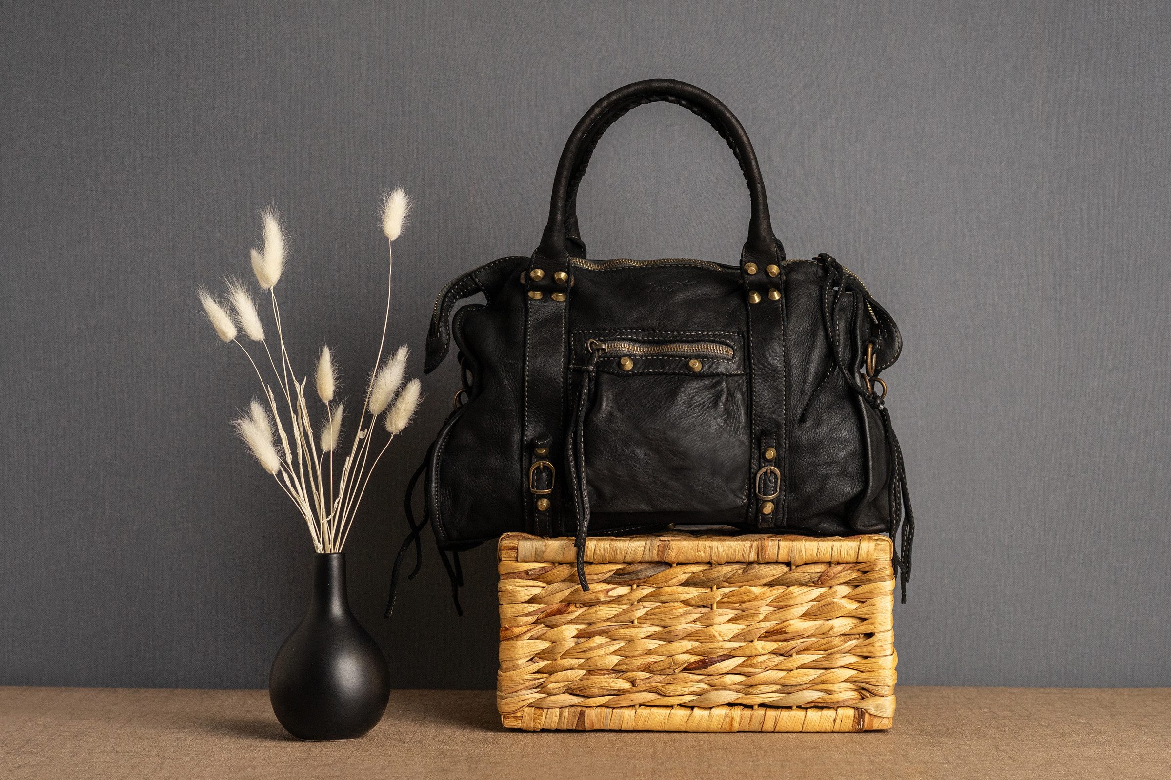 Samantha Look Shopper echt leer, made in italy (1-delig)