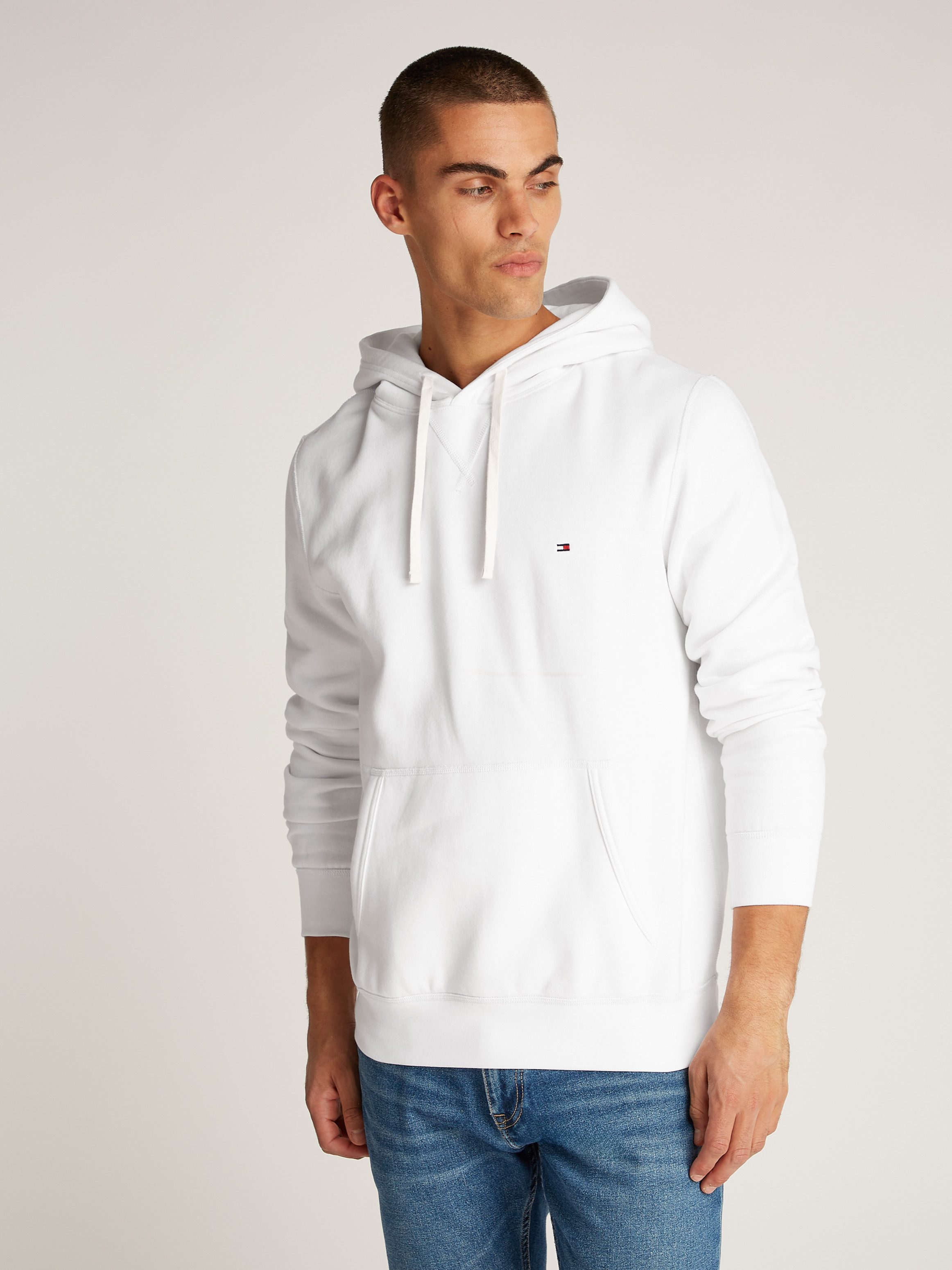 Tommy Hilfiger Hoodie TOMMY HILFIGER HOODY heren sweaters maat L wit