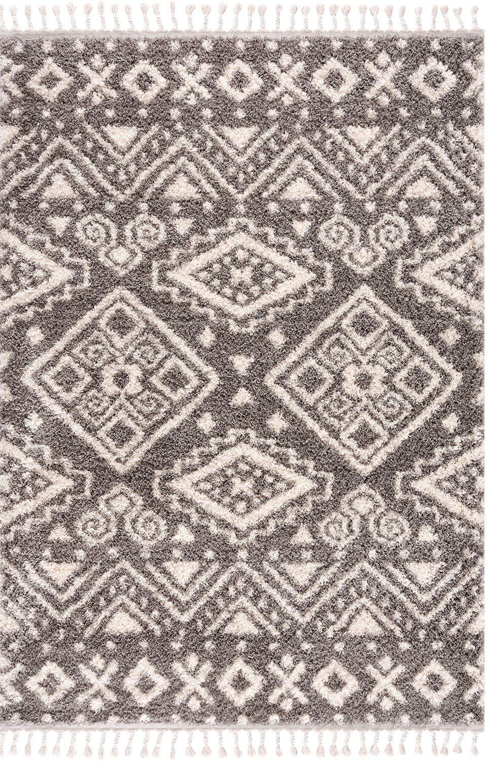 Carpet City Hoogpolig vloerkleed Pulpy 541 bijzonder zacht, met franje, etno-look