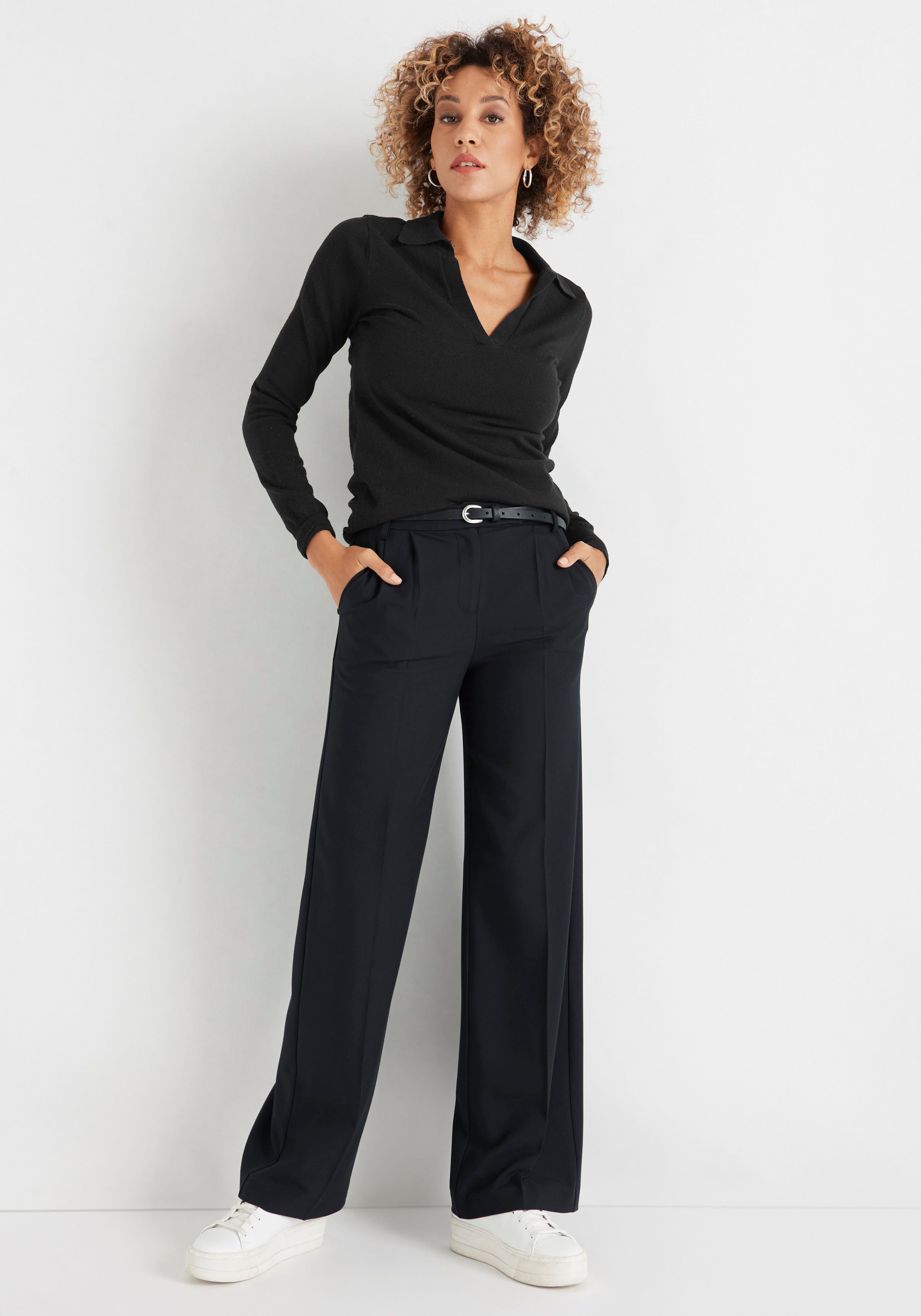 HECHTER PARIS Pantalon met wijde pijpen