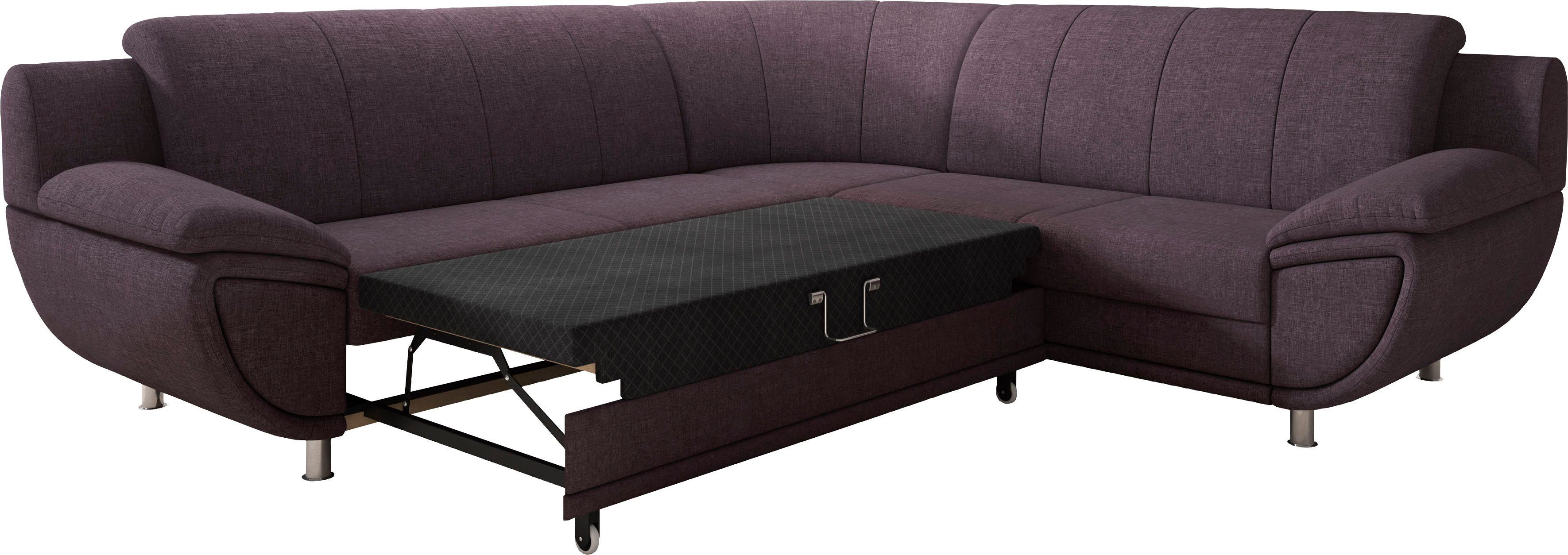 TRENDMANUFAKTUR Hoekbank Rondo II, tijdloos & elegant, comfortabele armleuningen, L-vorm