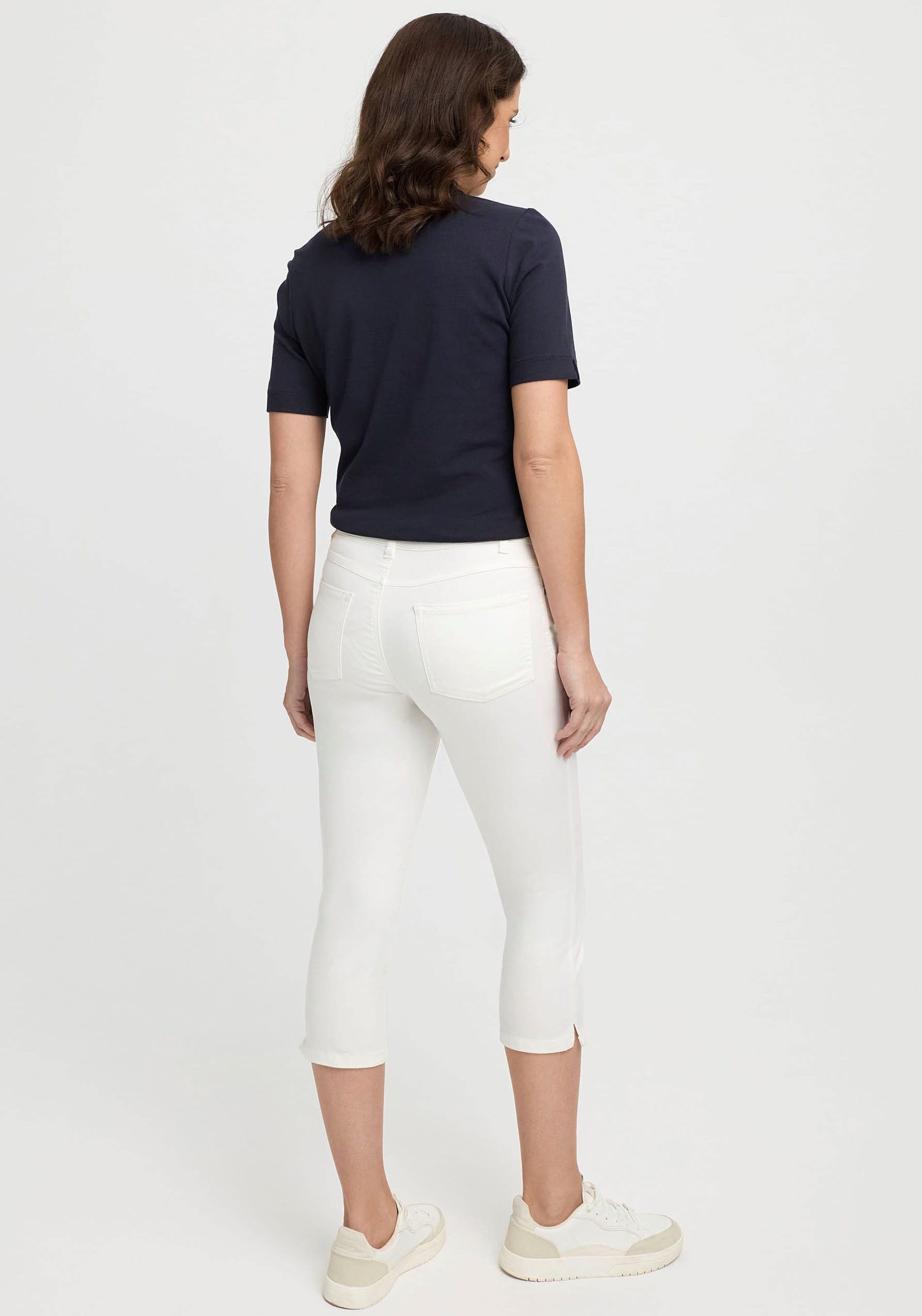 wonderjeans Capri jeans met kleine splitjes onder aan de pijpen