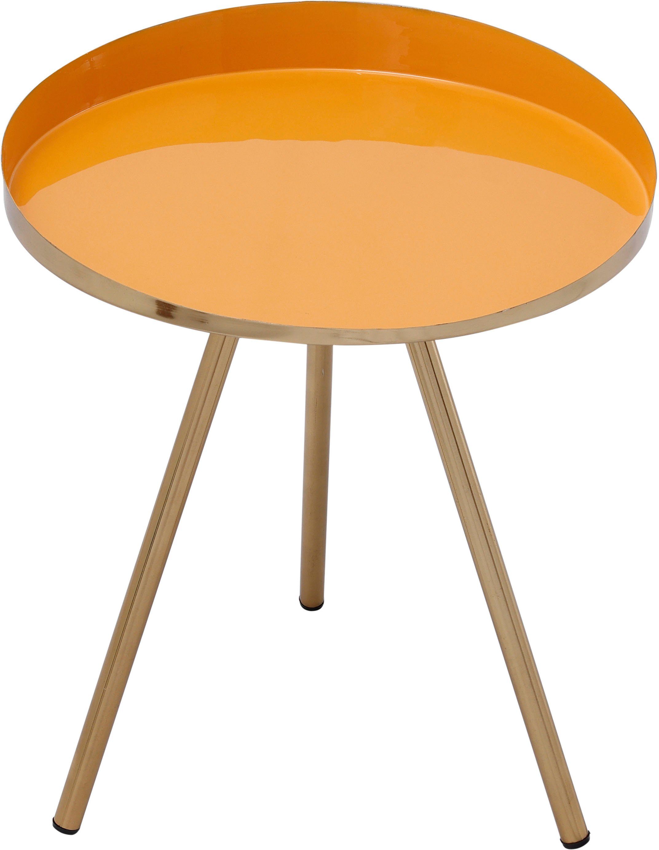 Kayoom Bijzettafel Morrison, ronde bijzettafel, elegante uitstraling (1 stuk) bijzettafels geel