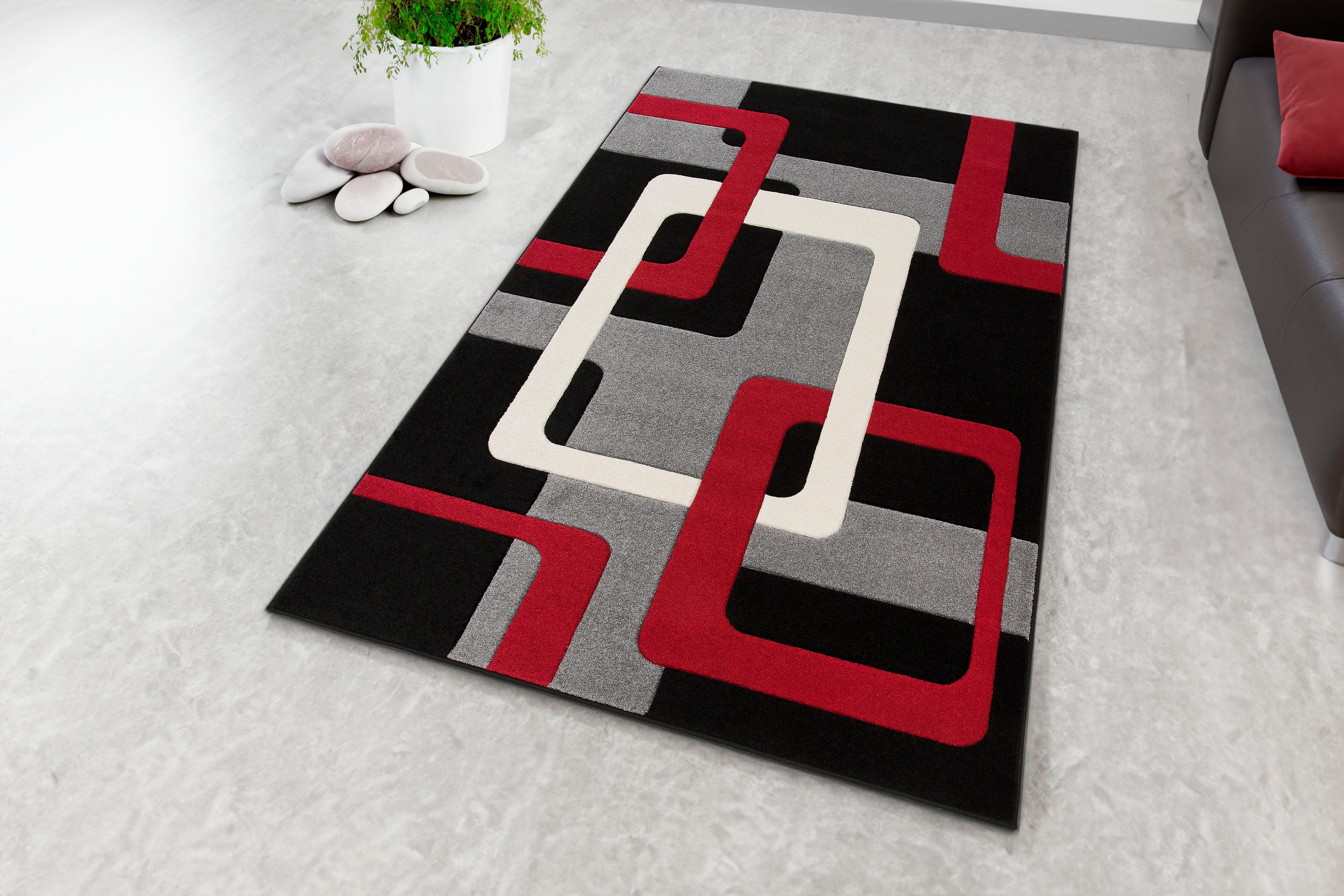 my home Vloerkleed Maxim Hoog-laag effect, kortpolig, 3D-ontwerp, klantenfavoriet