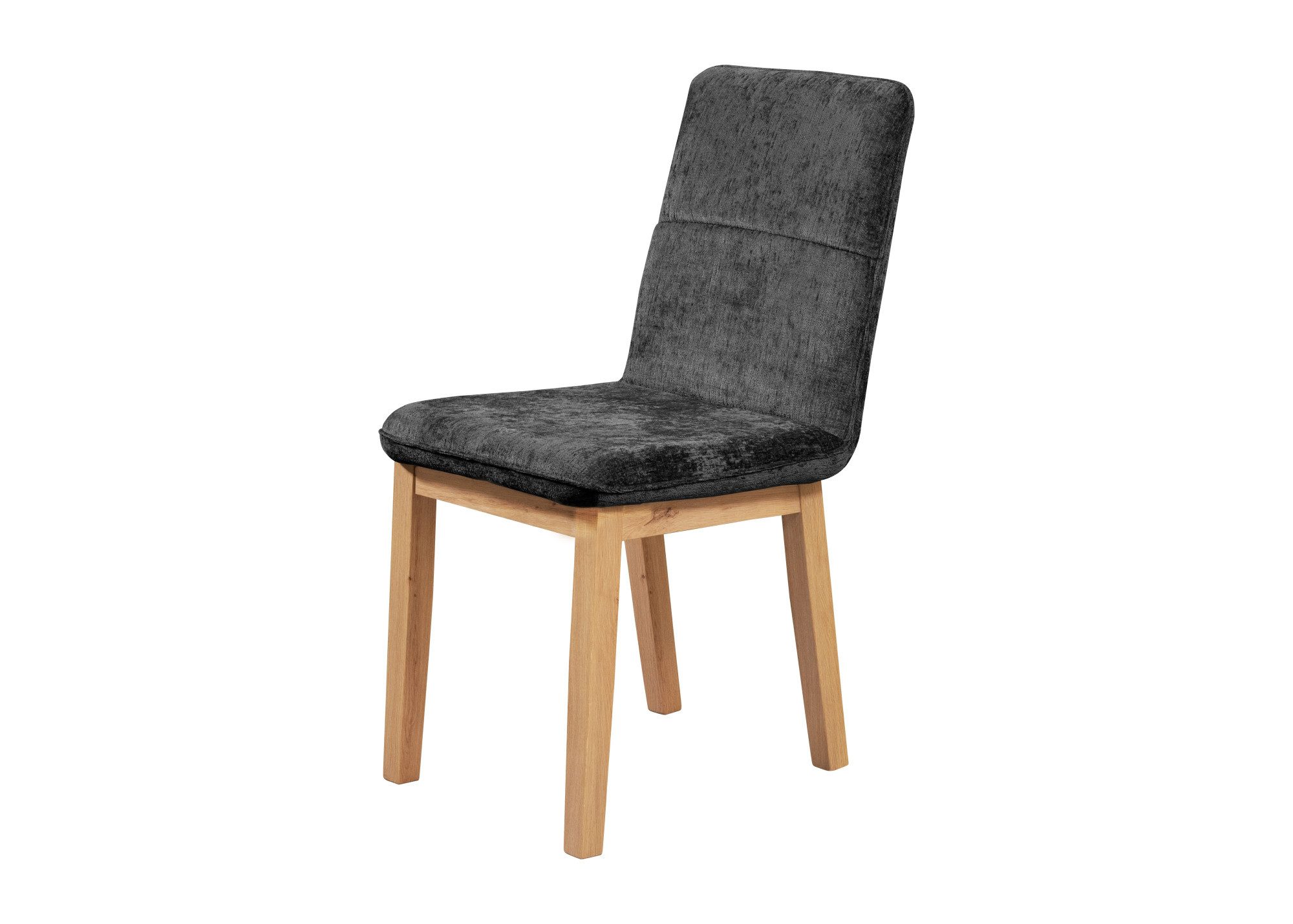 Home affaire Stoel met 4 poten Louise gestoffeerde stoel, eetstoel Frame en poten van massief eiken, modern landhuis (set, 2 stuks)