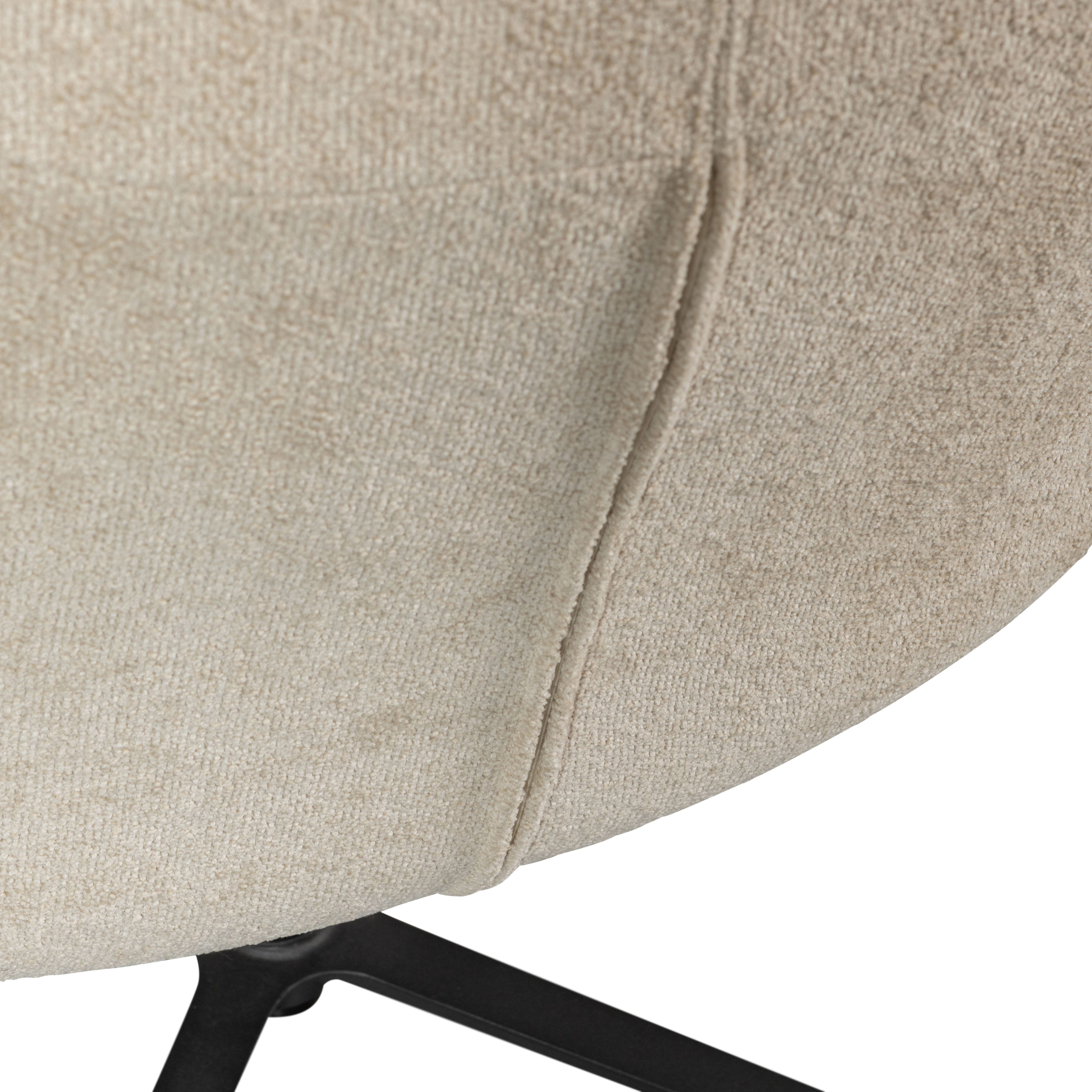 WOOOD Draaibare fauteuil Job Bouclé-bekleding, relaxstoel, H 101 cm x B 70 cm