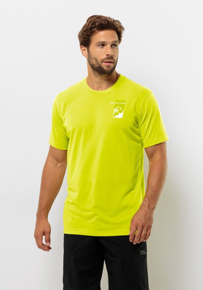 Jack Wolfskin Vonnan S S Graphic T-Shirt Men Functioneel shirt Heren XL oranje firefly