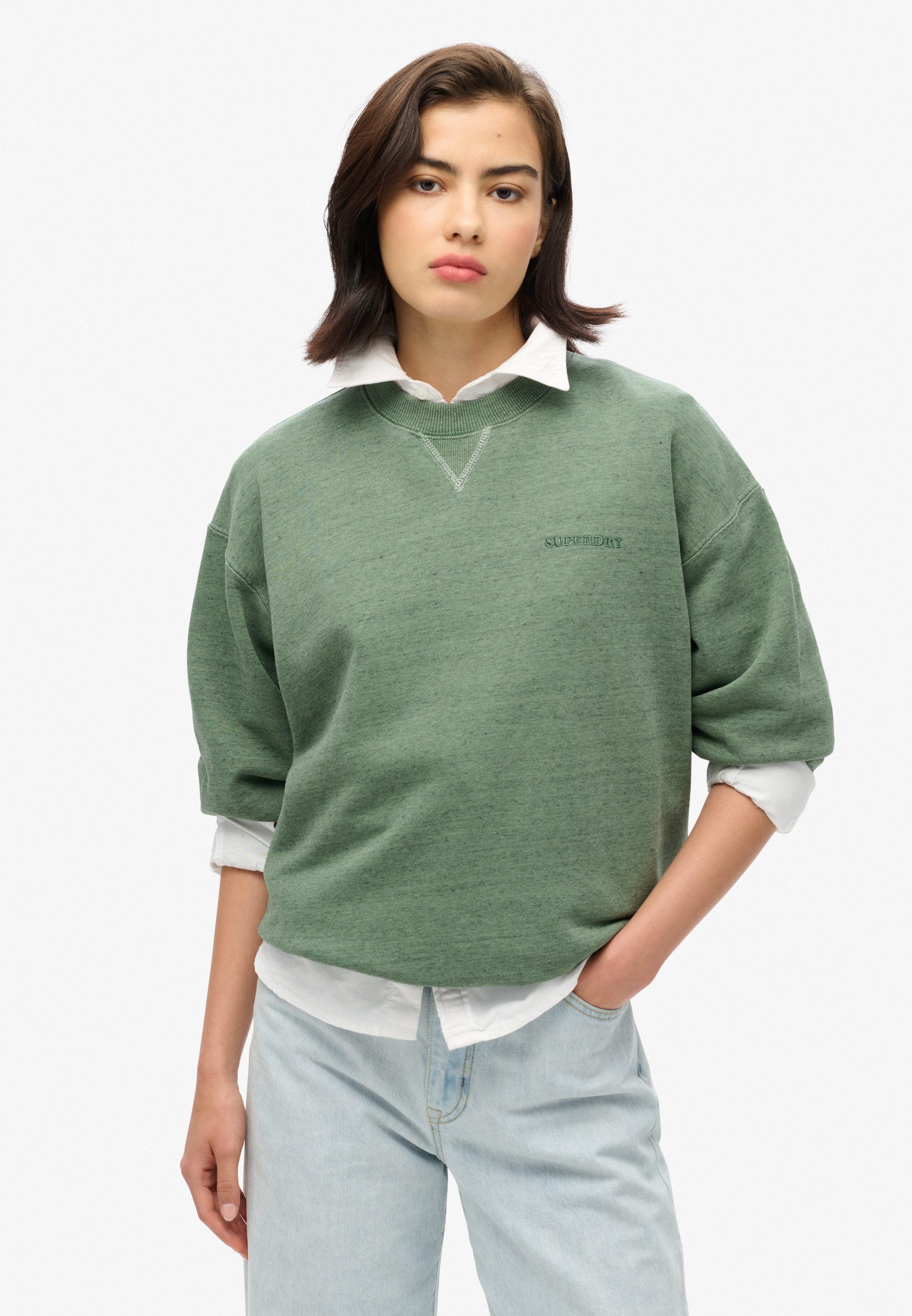 Superdry Sweatshirt ESSENTIAL LOGO OVERDYED SWEAT