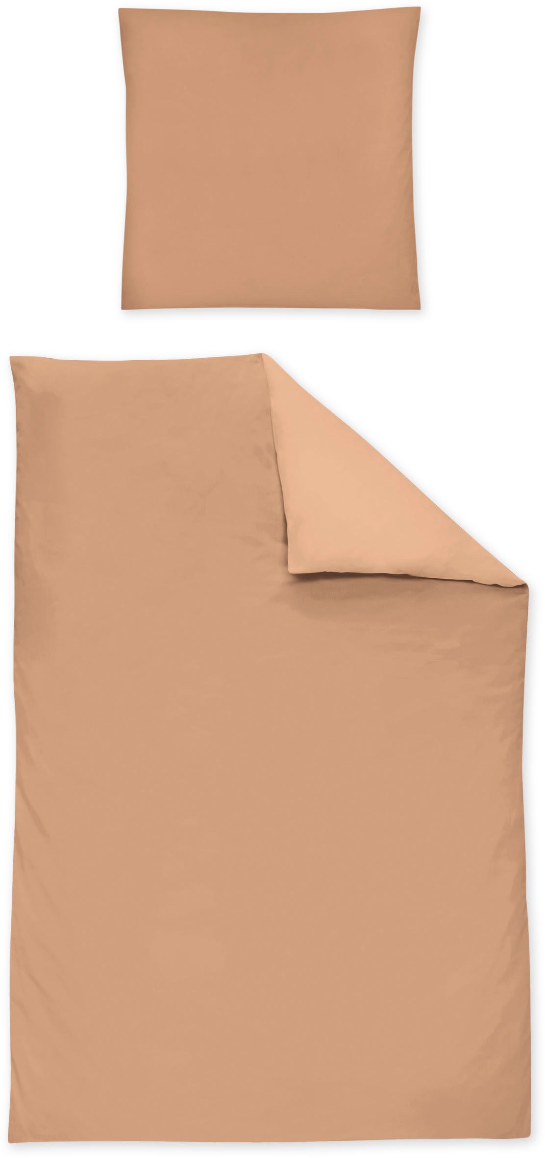 Irisette Overtrekset Premium satijnen beddengoed Parijs hoogwaardige uni premium beddengoed met rits, 100% katoen