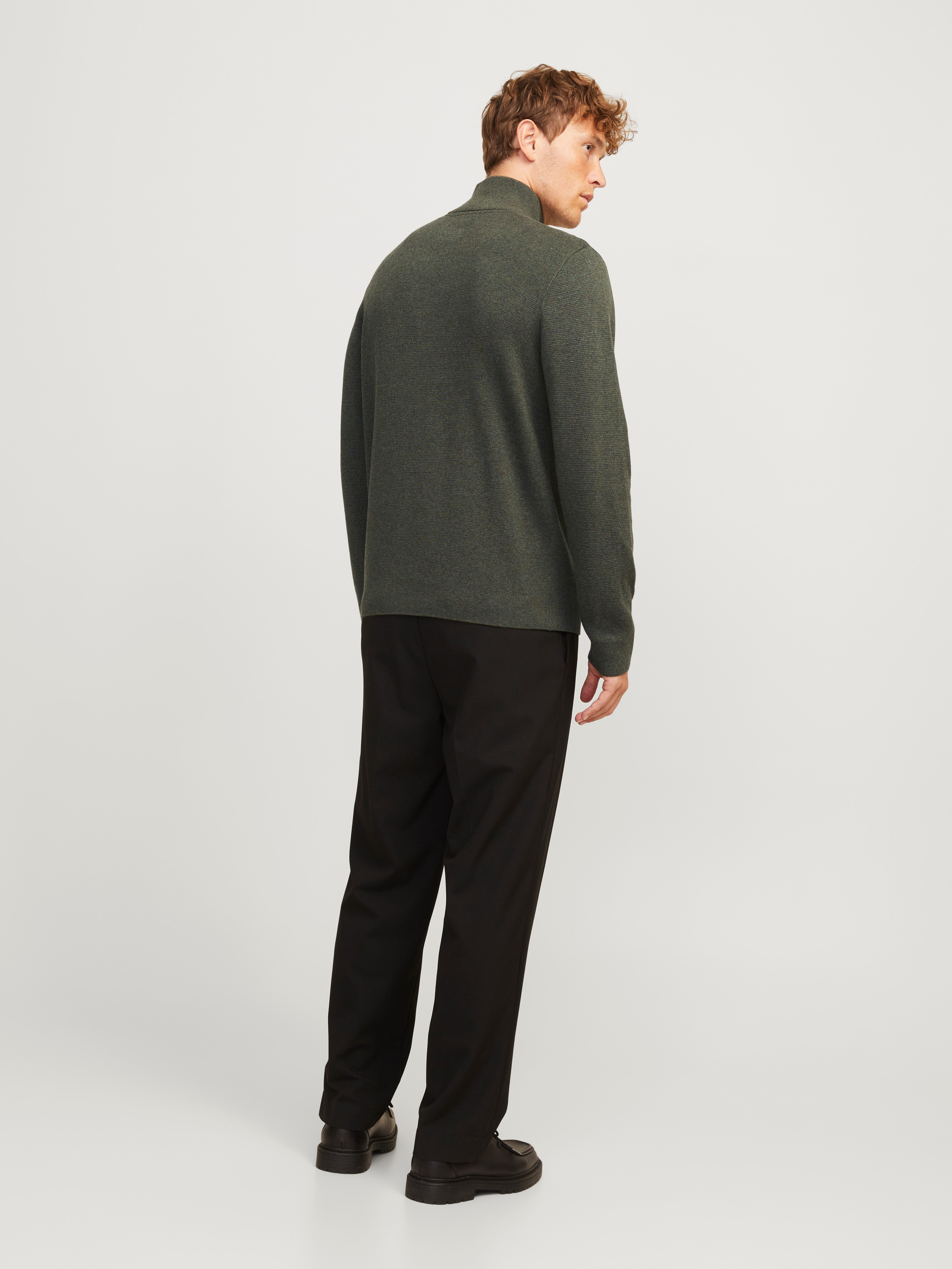 Jack & Jones Schipperstrui JPRBLAMILANO STITCH KNIT HALF ZIP SN