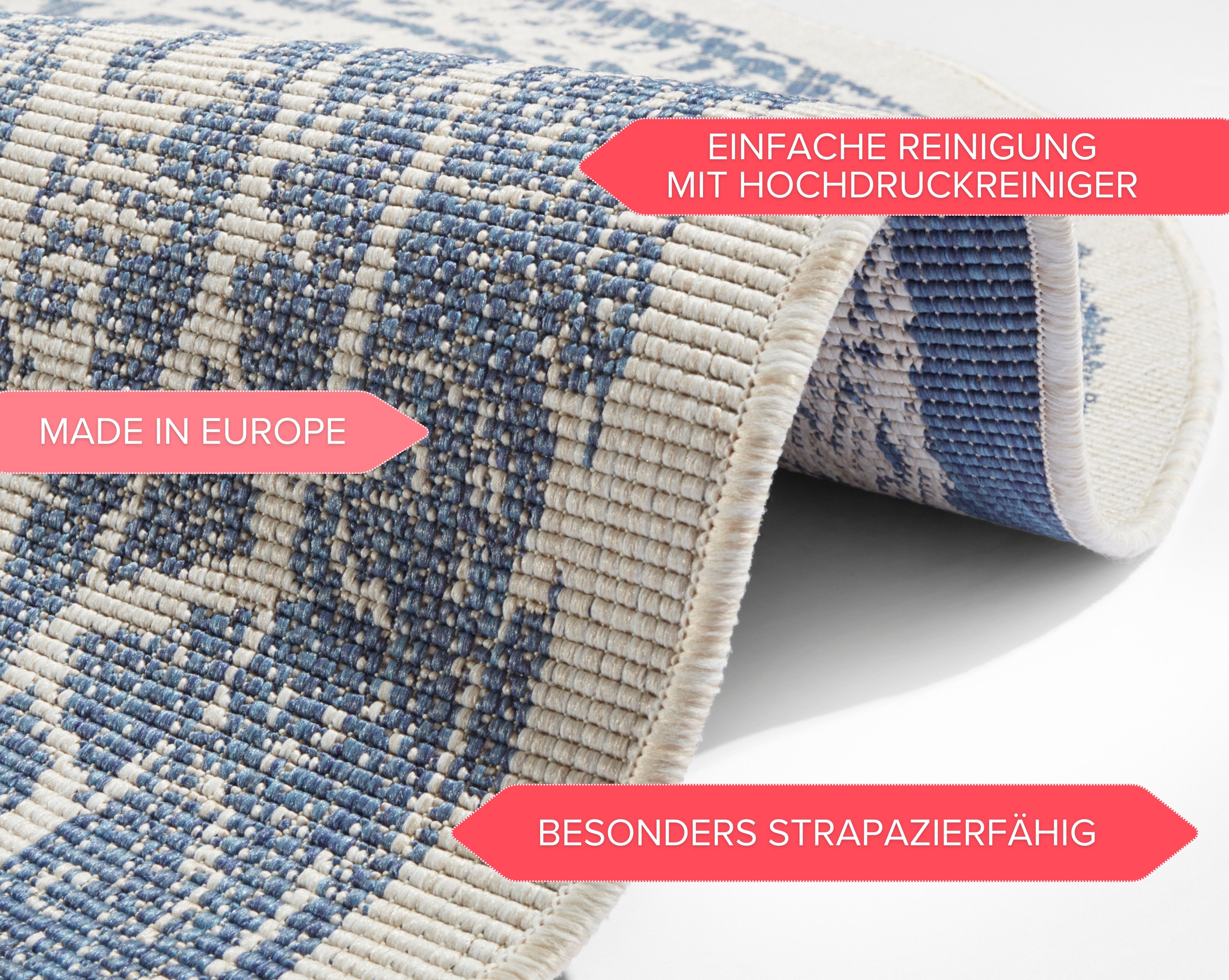 freundin Home Collection Vloerkleed Rosica Geschikt voor binnen en buiten, weerbestendig, balkon, tuin, woonkamer, waterbestendig