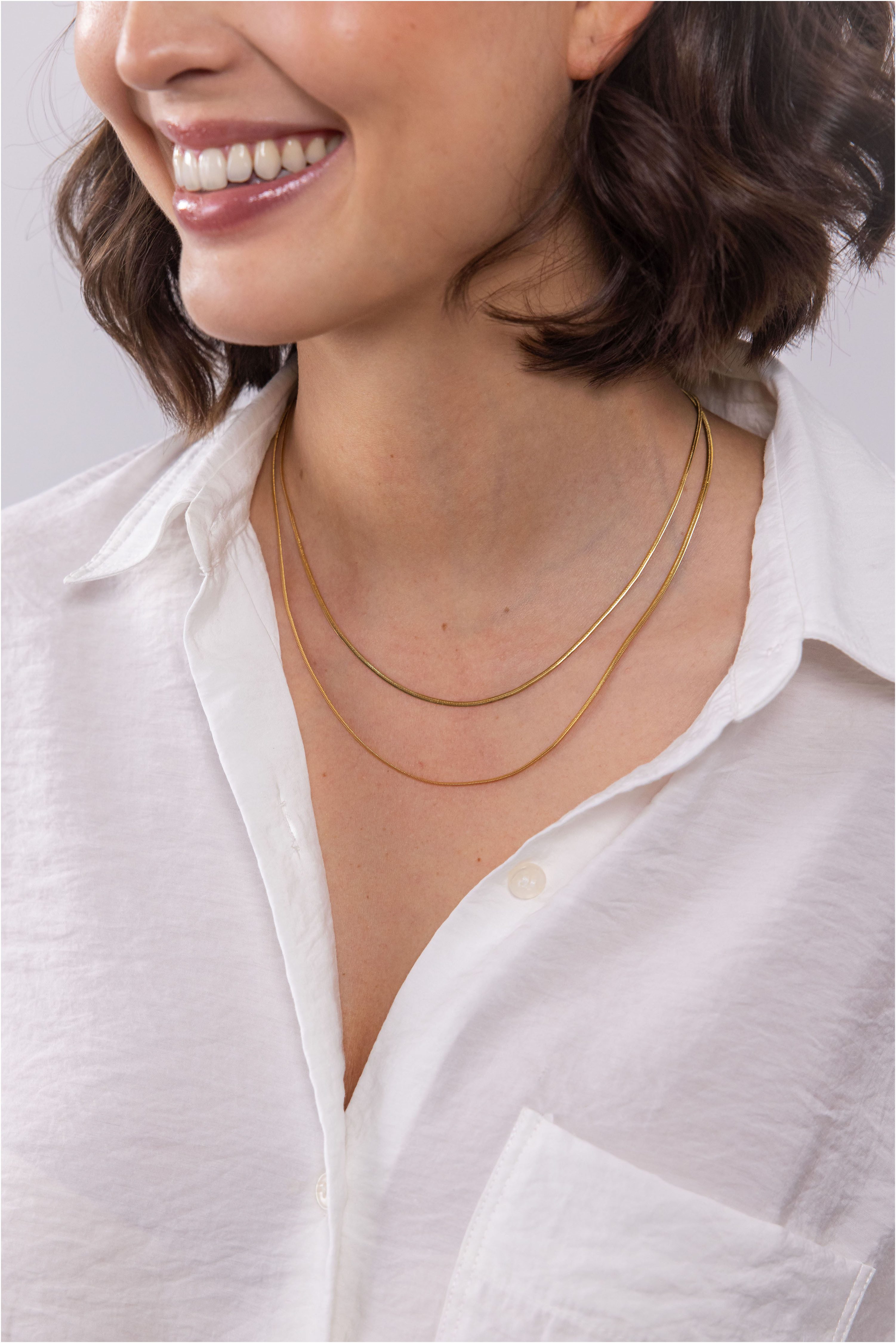 Purelei Ketting zonder hanger Sieraad Geschenk Two Layers dubbele ketting, 23171