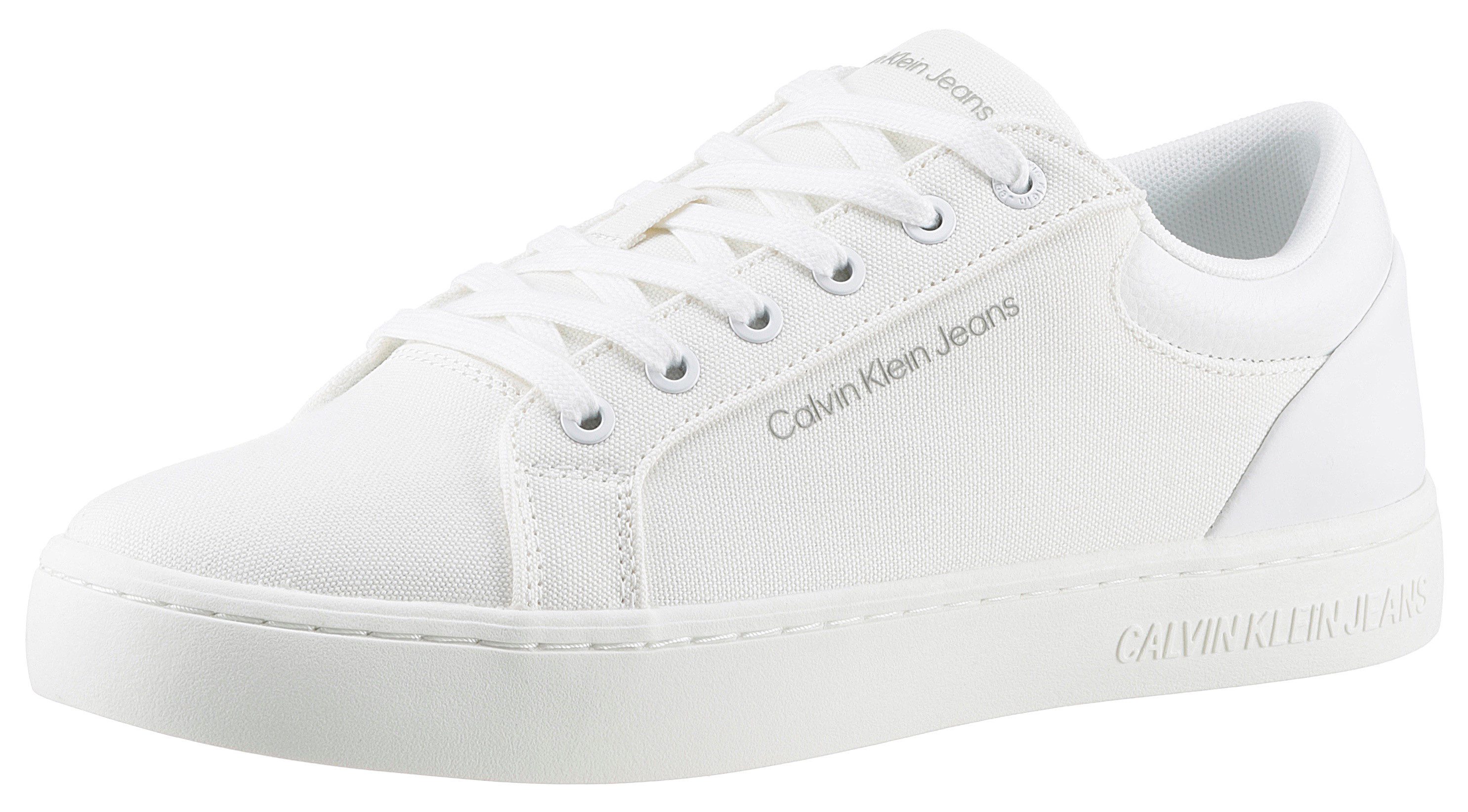 Calvin Klein Sneakers CLASSIC CUPSOLE LOW LTH IN DC met zijlogo, vrijetijdsschoen, halve schoen, veterschoen