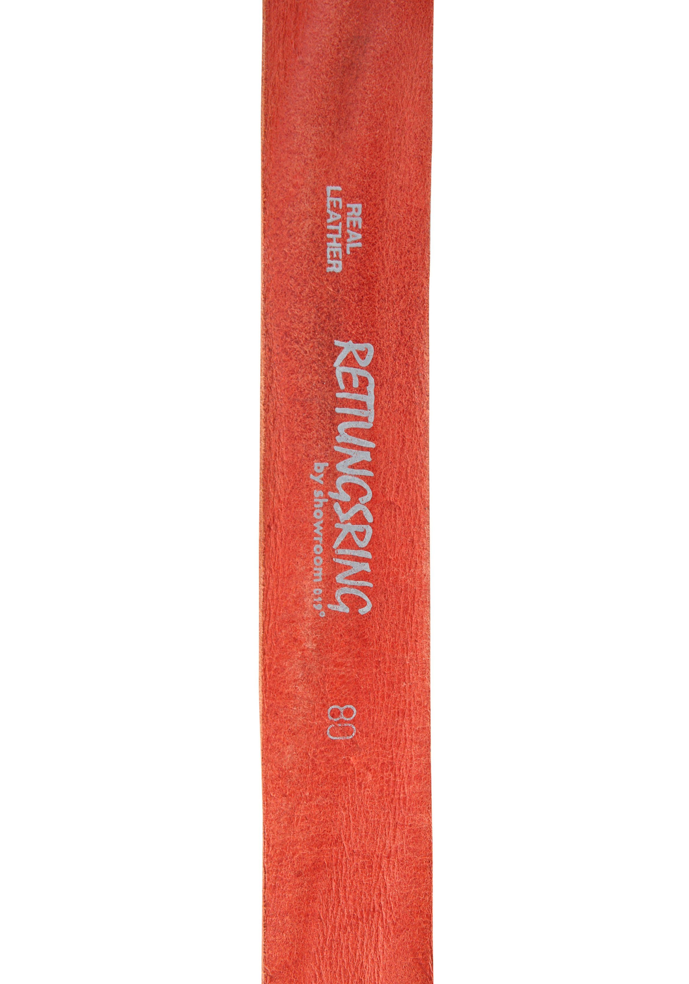 RETTUNGSRING by showroom 019° Leren riem met verwisselbare sluiting "zeewier rechthoek"