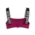 calvin klein swimwear bandeau-bikinitop classic met opschriften bij de bandjes roze