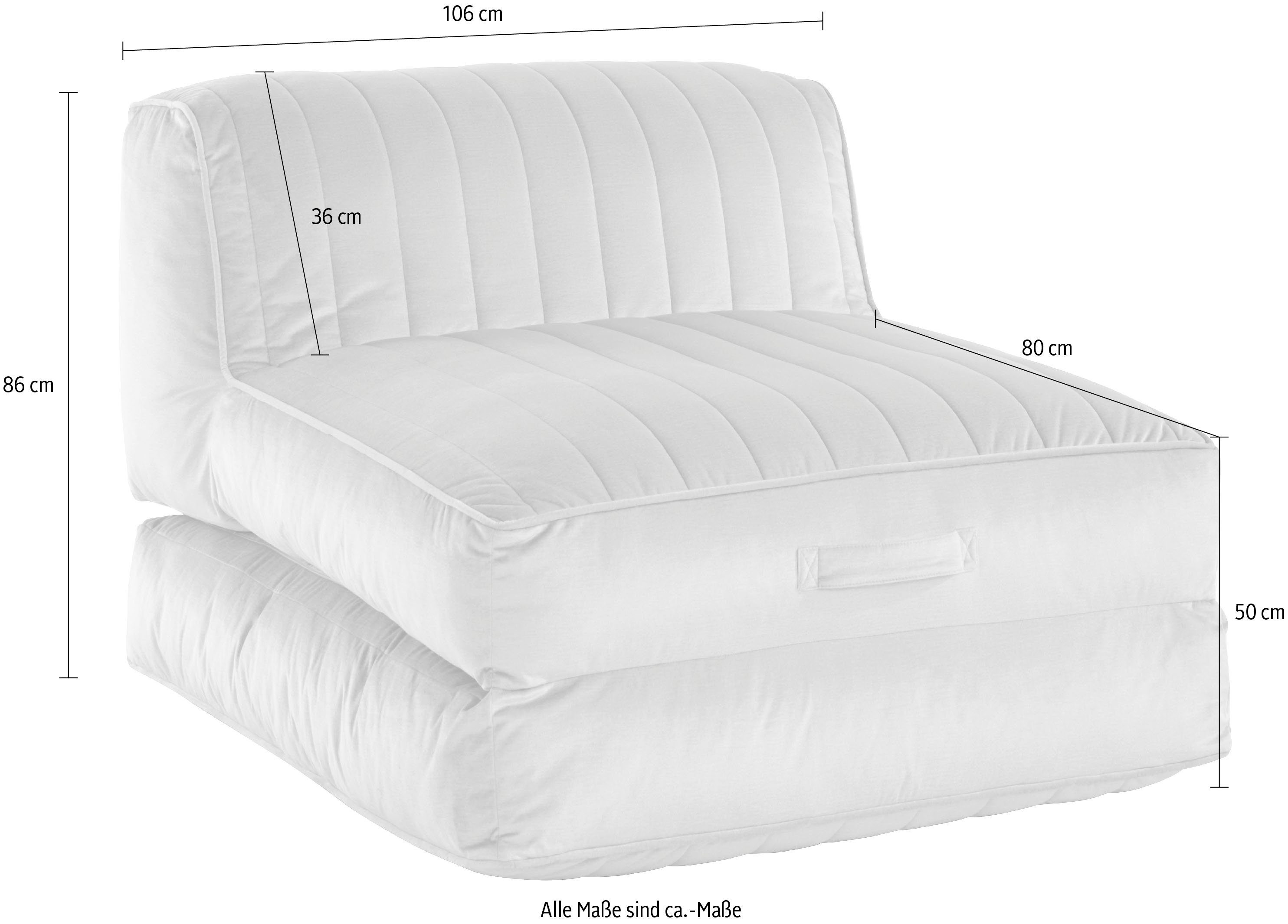 Leonique Relaxfauteuil POLLY Loungestoel met slaapfunctie, perfect als logeerbed, divan