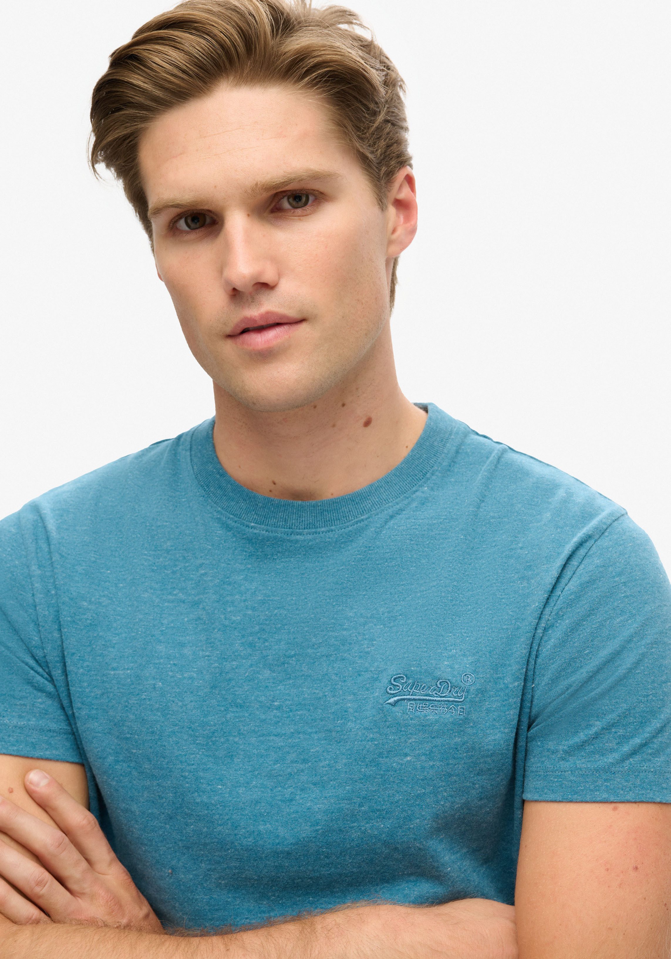 Superdry Shirt met ronde hals ESSENTIAL LOGO EMB TEE