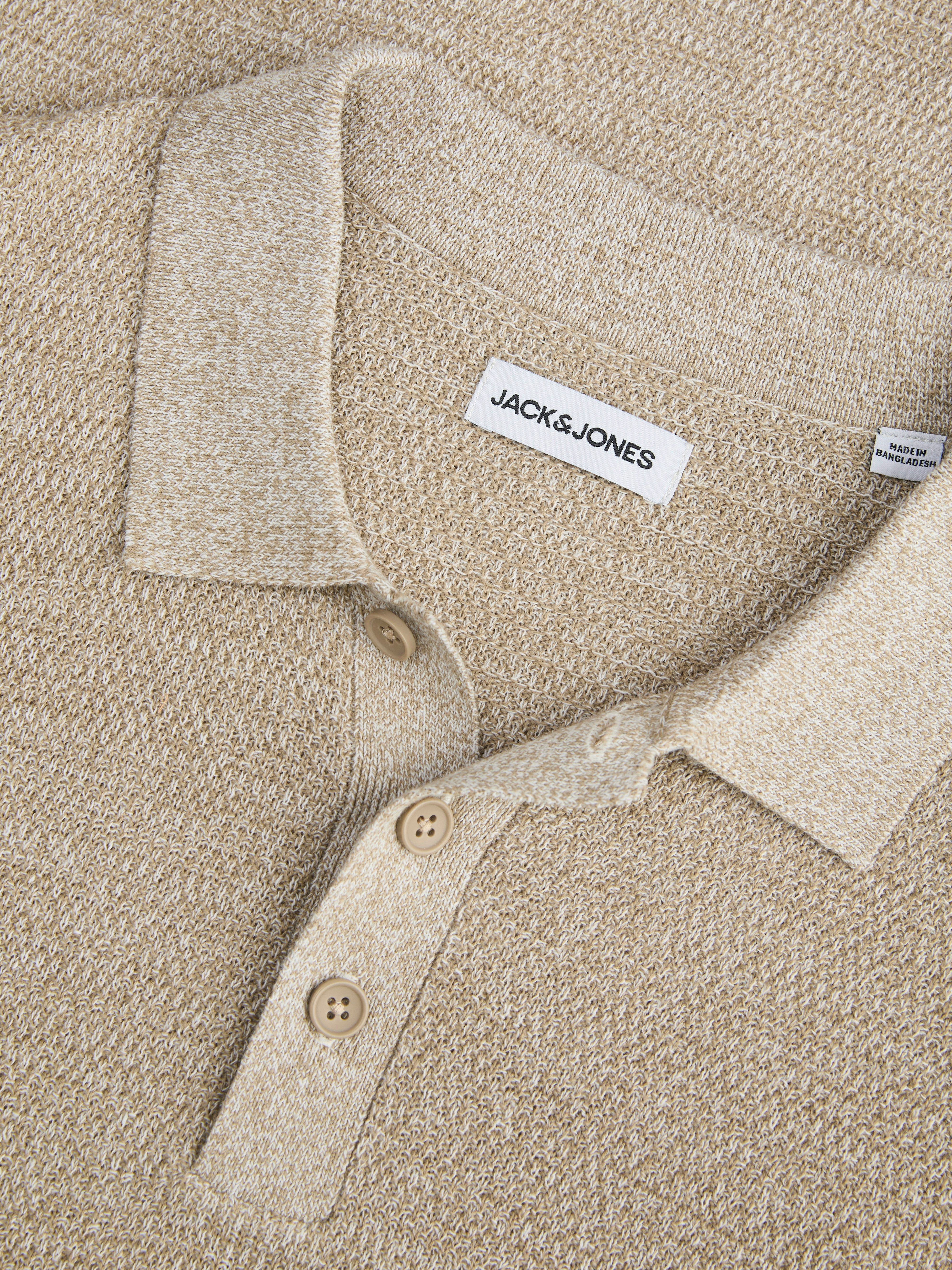 Jack & Jones Gebreide trui JJEGEORGE KNIT POLO LS SN
