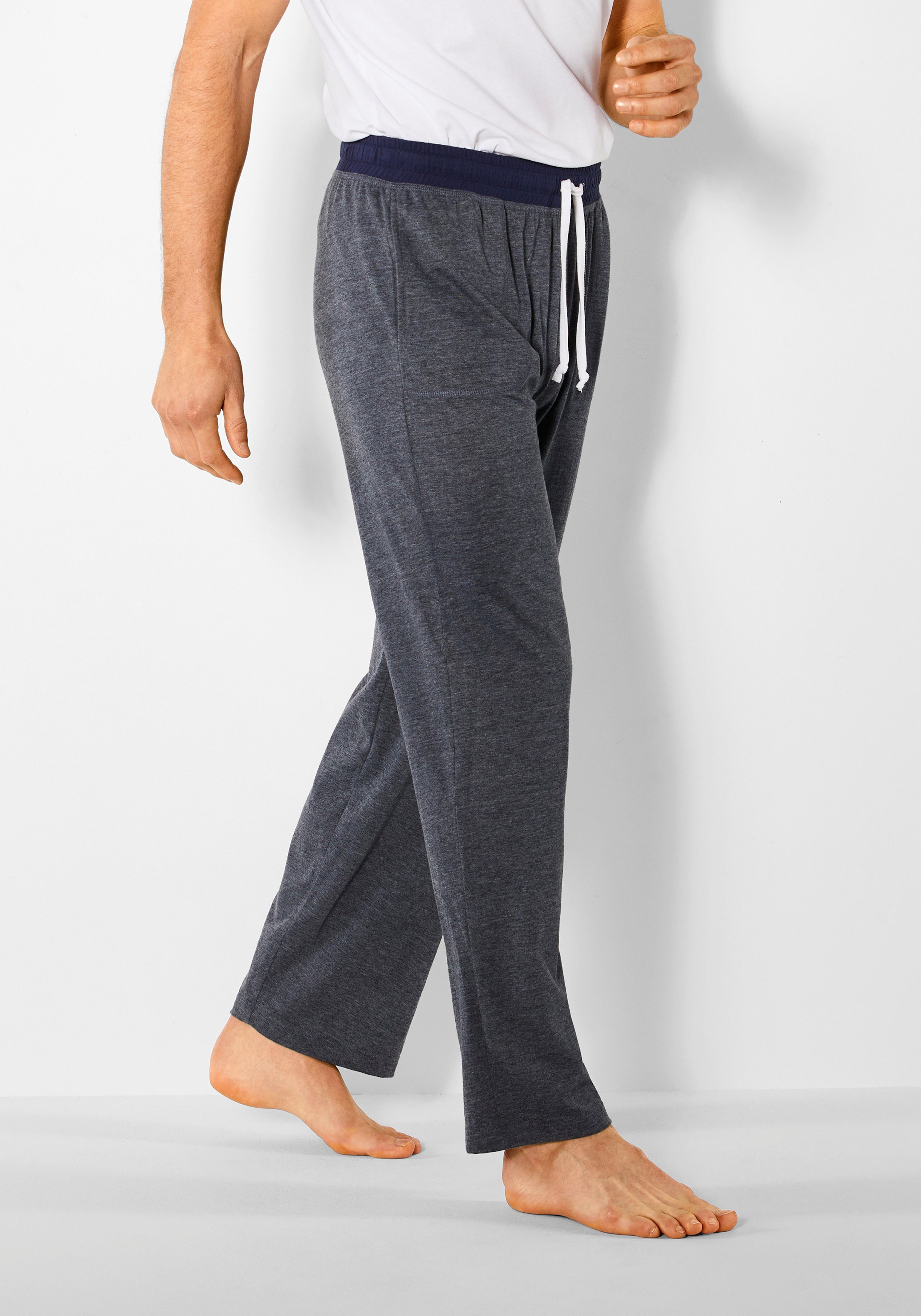 H.I.S Pyjamabroek met contrastkleurige band
