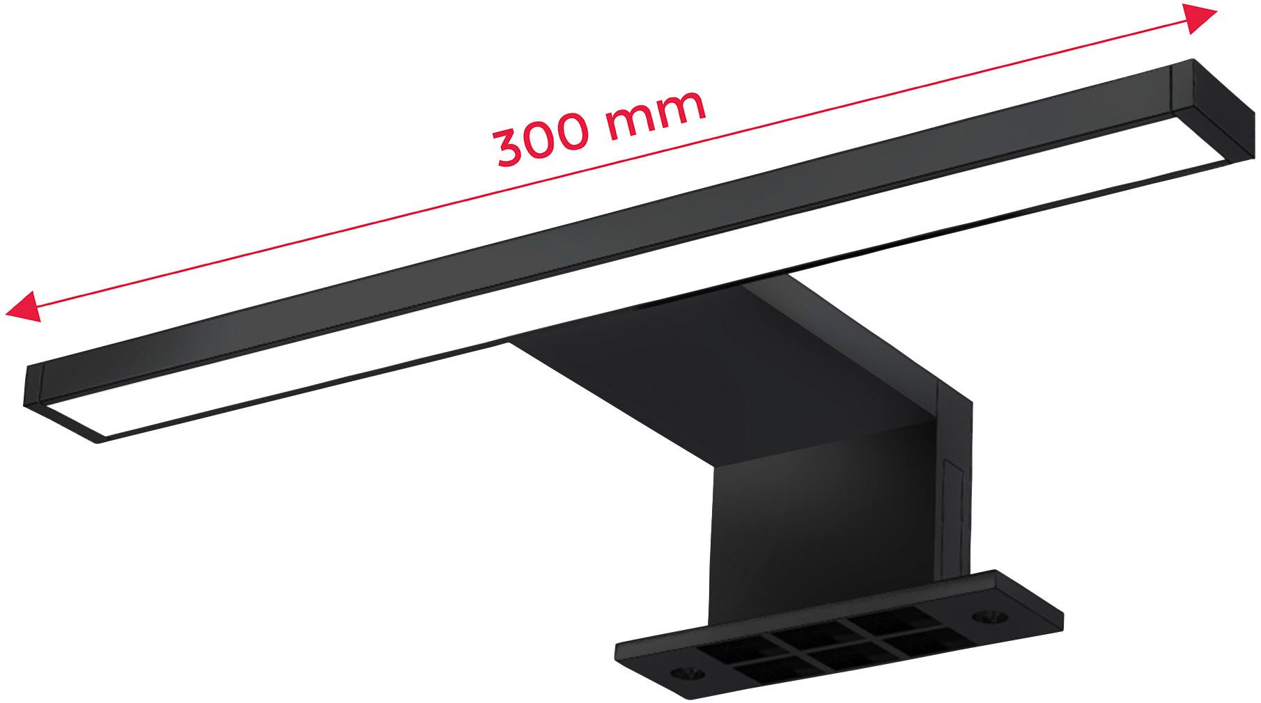 B.K.Licht Spiegellamp BKL1405 Spiegellampe Bad, neutralweiße Lichtfarbe, klemmbar