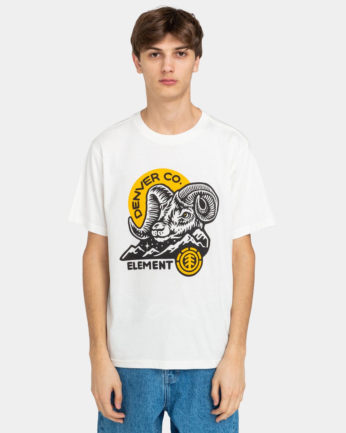 Element T-shirt RAM heren t-shirts maat S wit