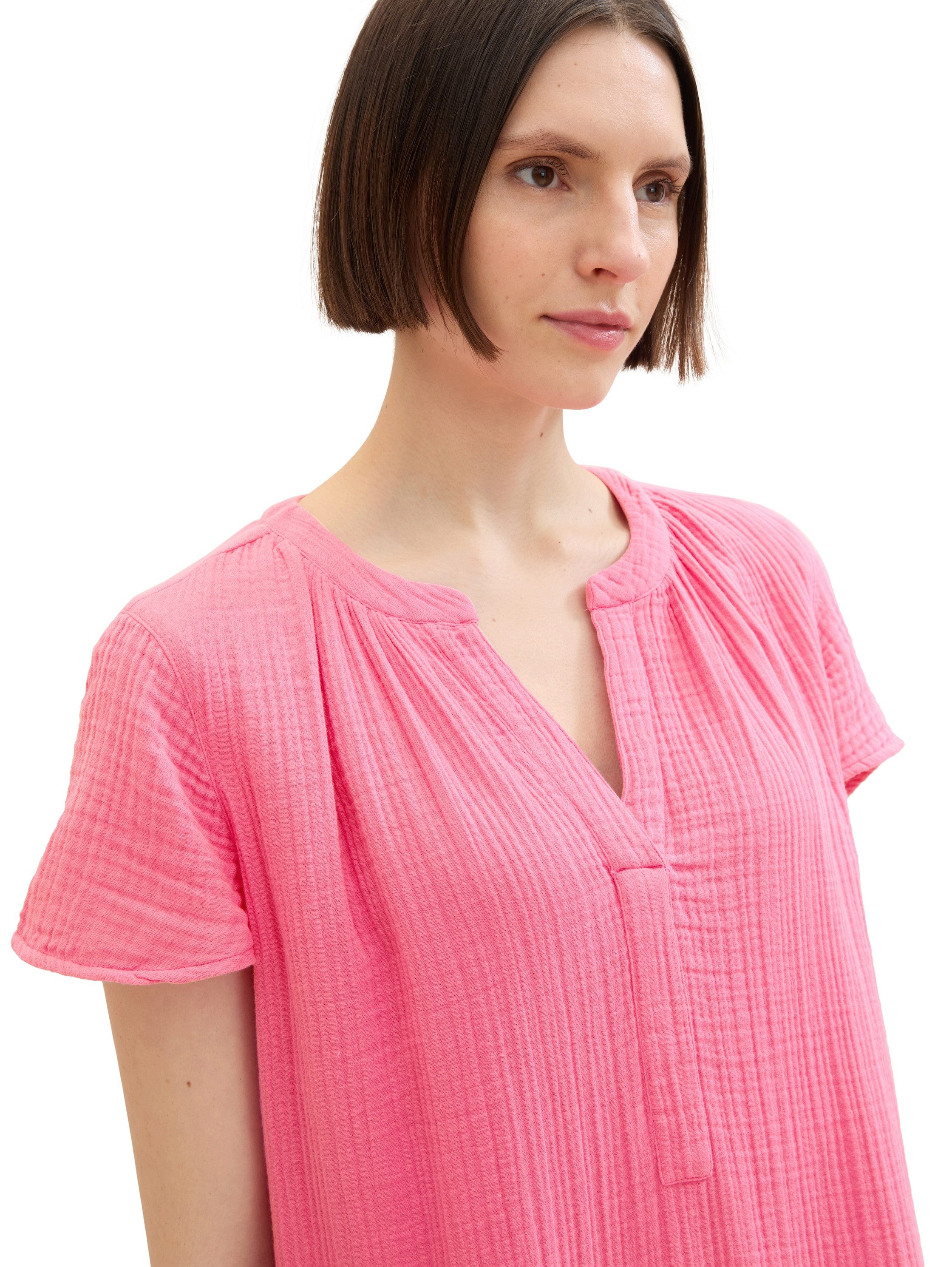 Tom Tailor Mini-jurk met lichte rimpeling - in crinkle-look