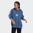 adidas originals hoodie loungewear adicolor 3d trefoil oversize blauw