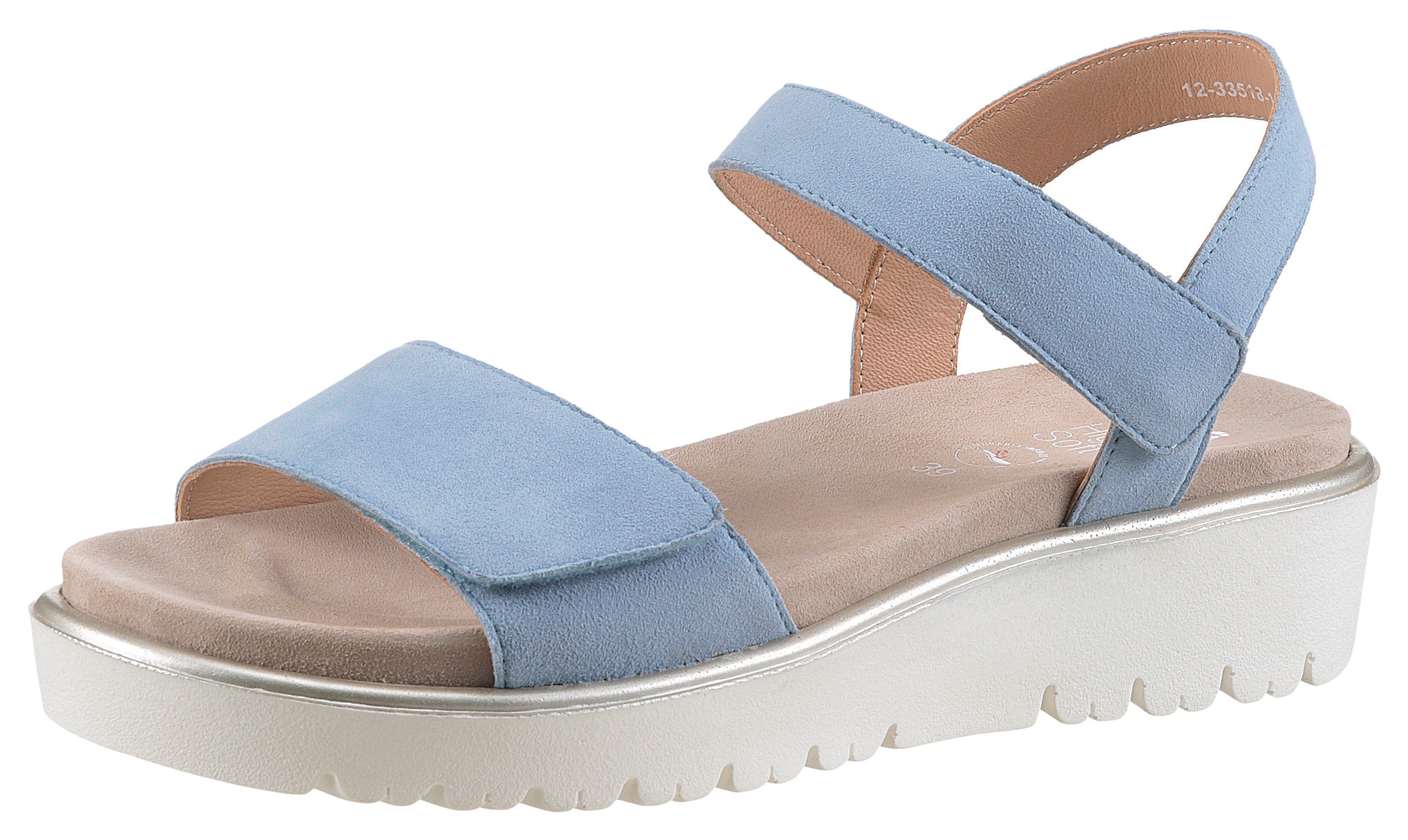 Ara Sleehaksandaaltjes Bilbao , sleehaksandaal, zomerschoen, comfortabele schoen in g-breedte dames sandalen met sleehak maat 38 blauw