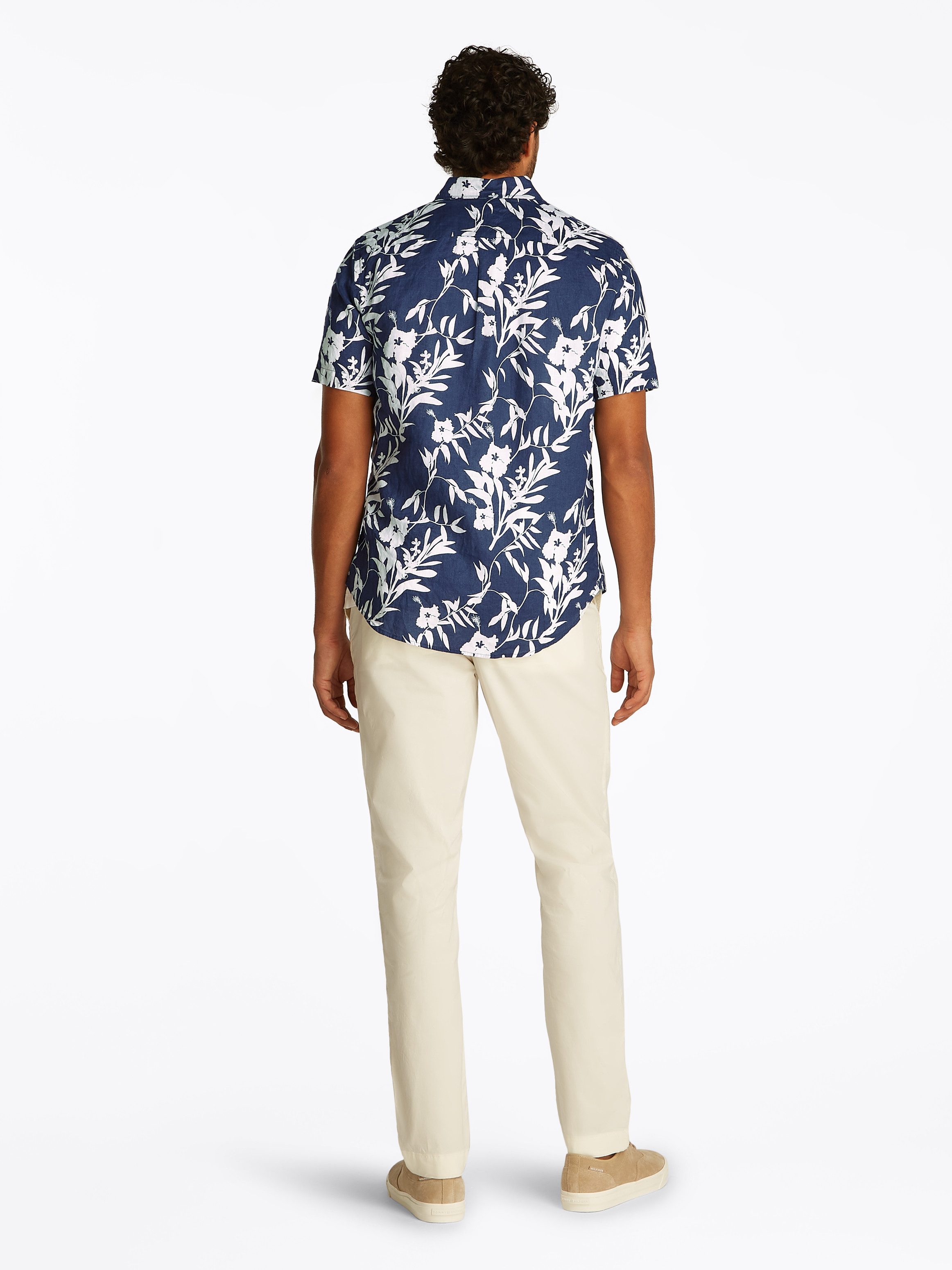 Tommy Hilfiger Linnen overhemd LINEN TROPICAL PRT SS RF SHIRT