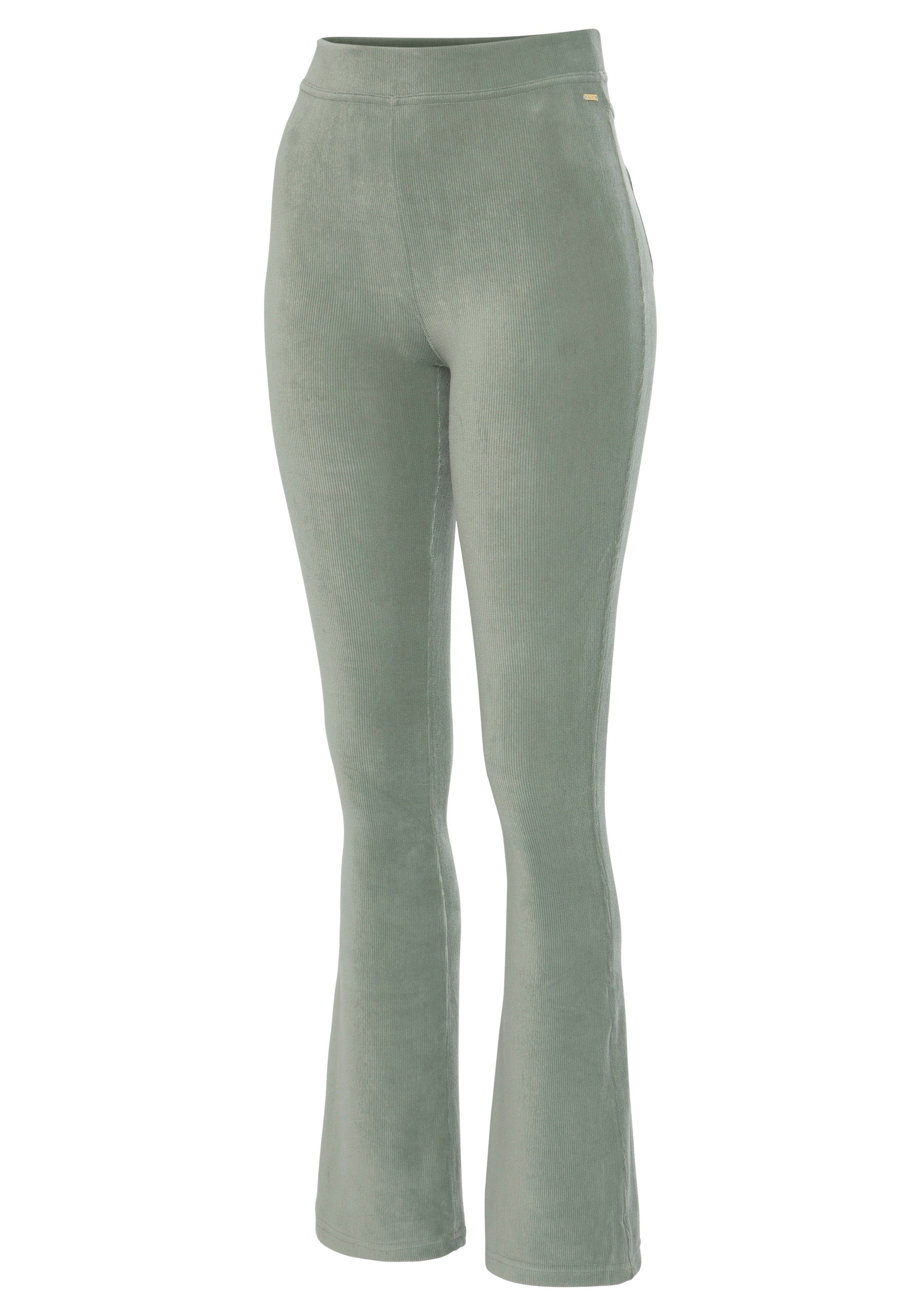 Lascana Jazzpants uit zacht materiaal in cordlook, loungewear