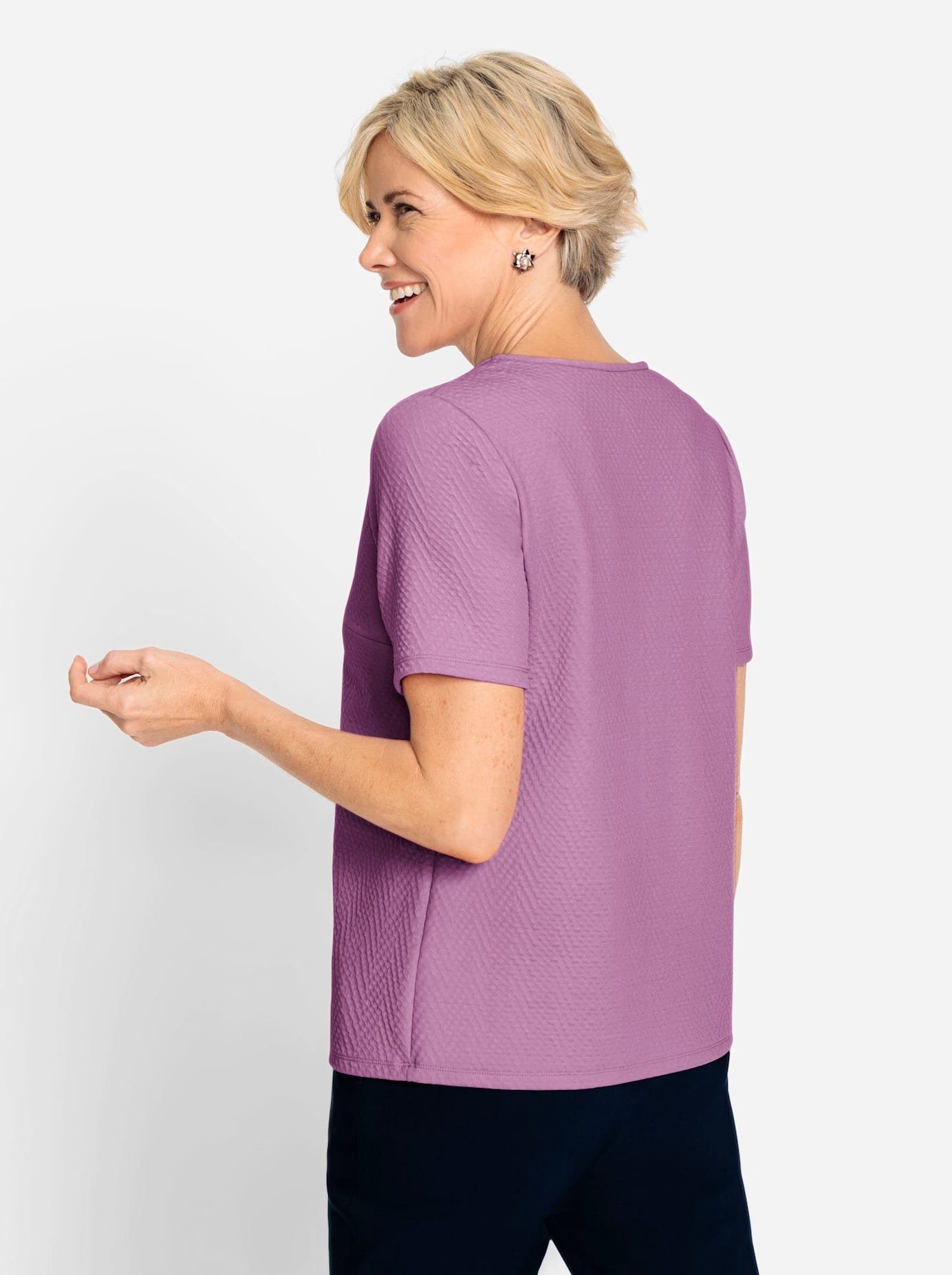 Classic Shirt met V-hals Shirt (1-delig)