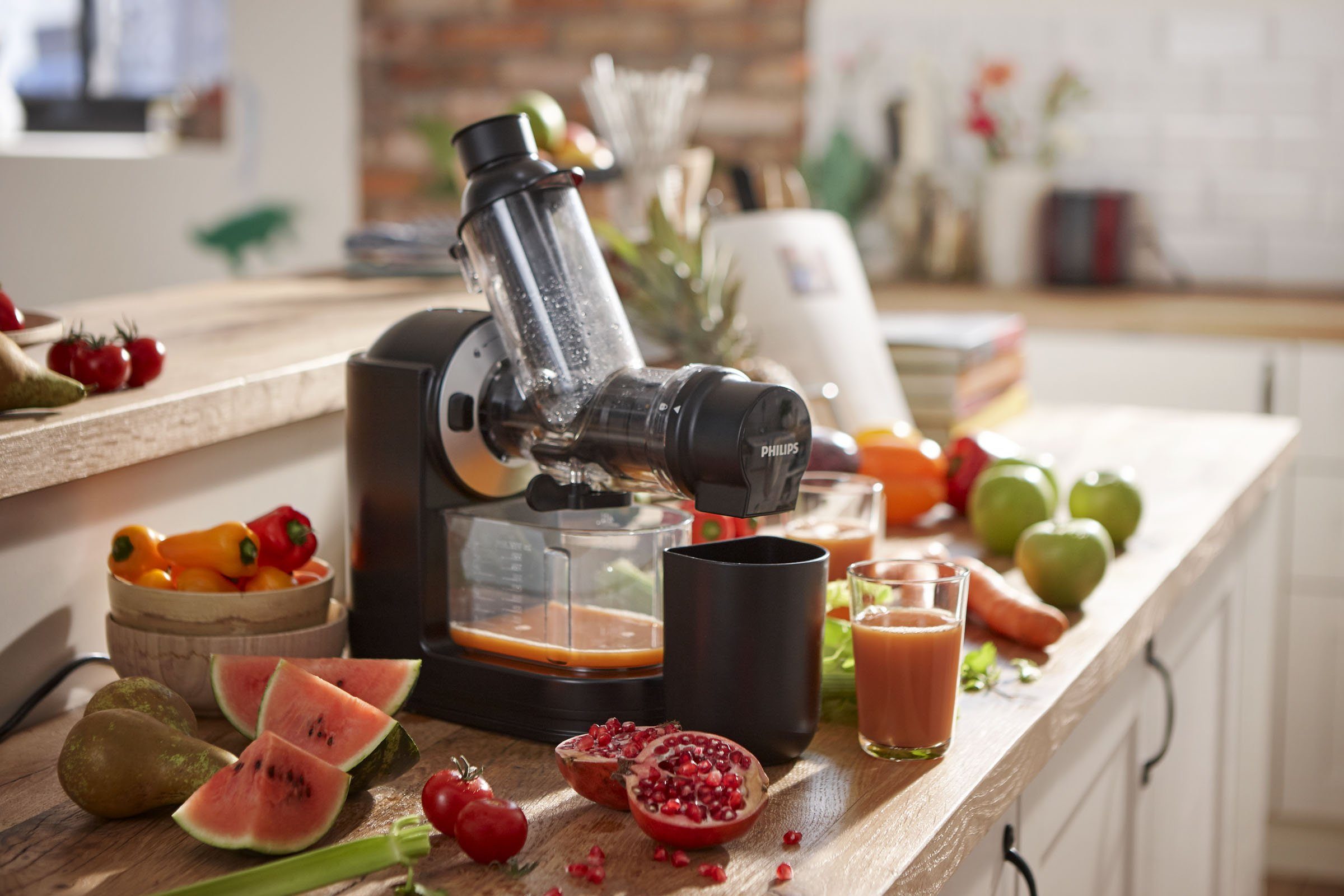 Philips Slowjuicer HR1889/70 Viva Collection, met druppelstop, QuickClean, XL vulopening