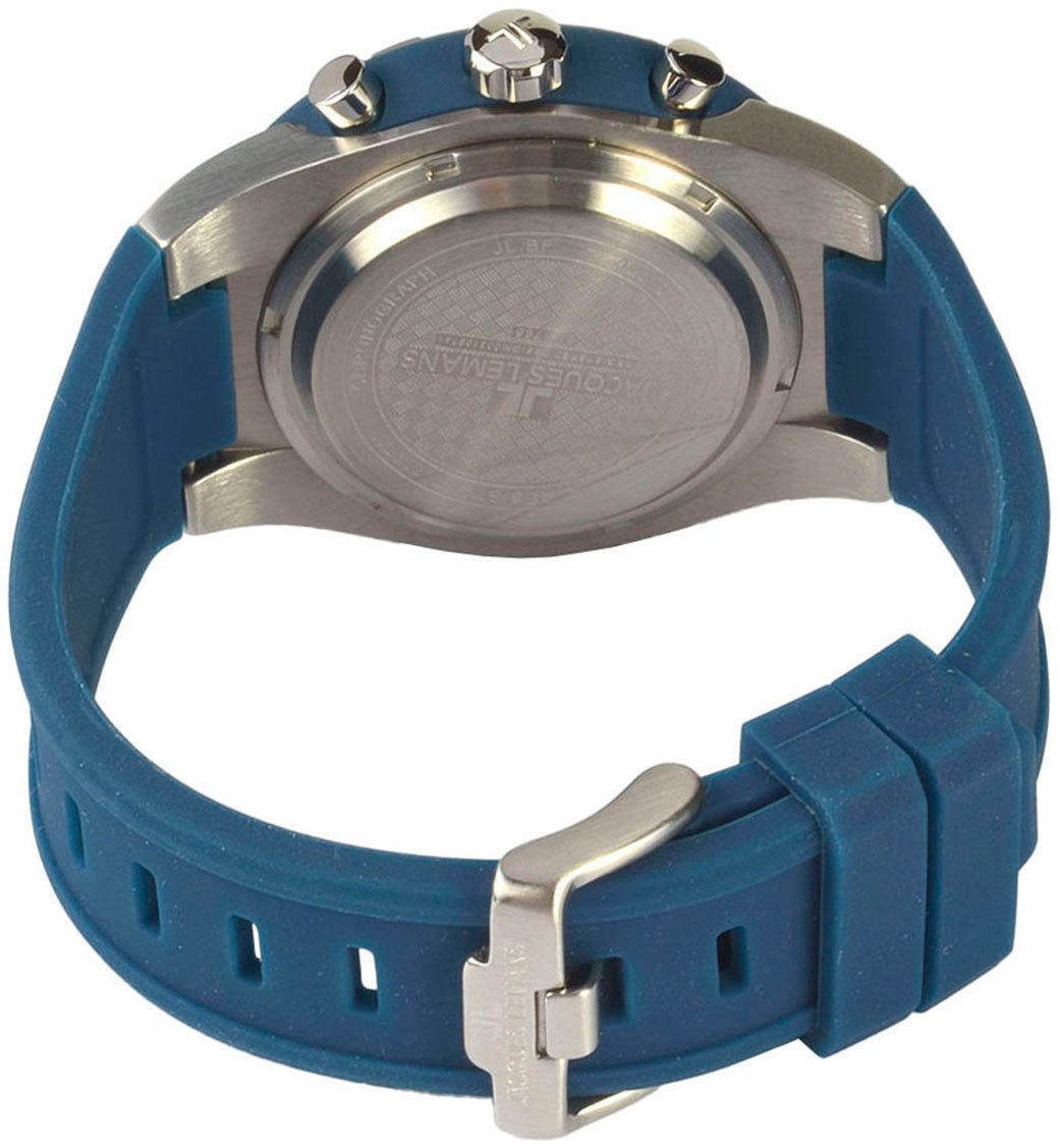 Jacques Lemans Chronograaf Miami Quartzhorloge, horloge, dames, heren, siliconen band, tot 20 bar waterdicht