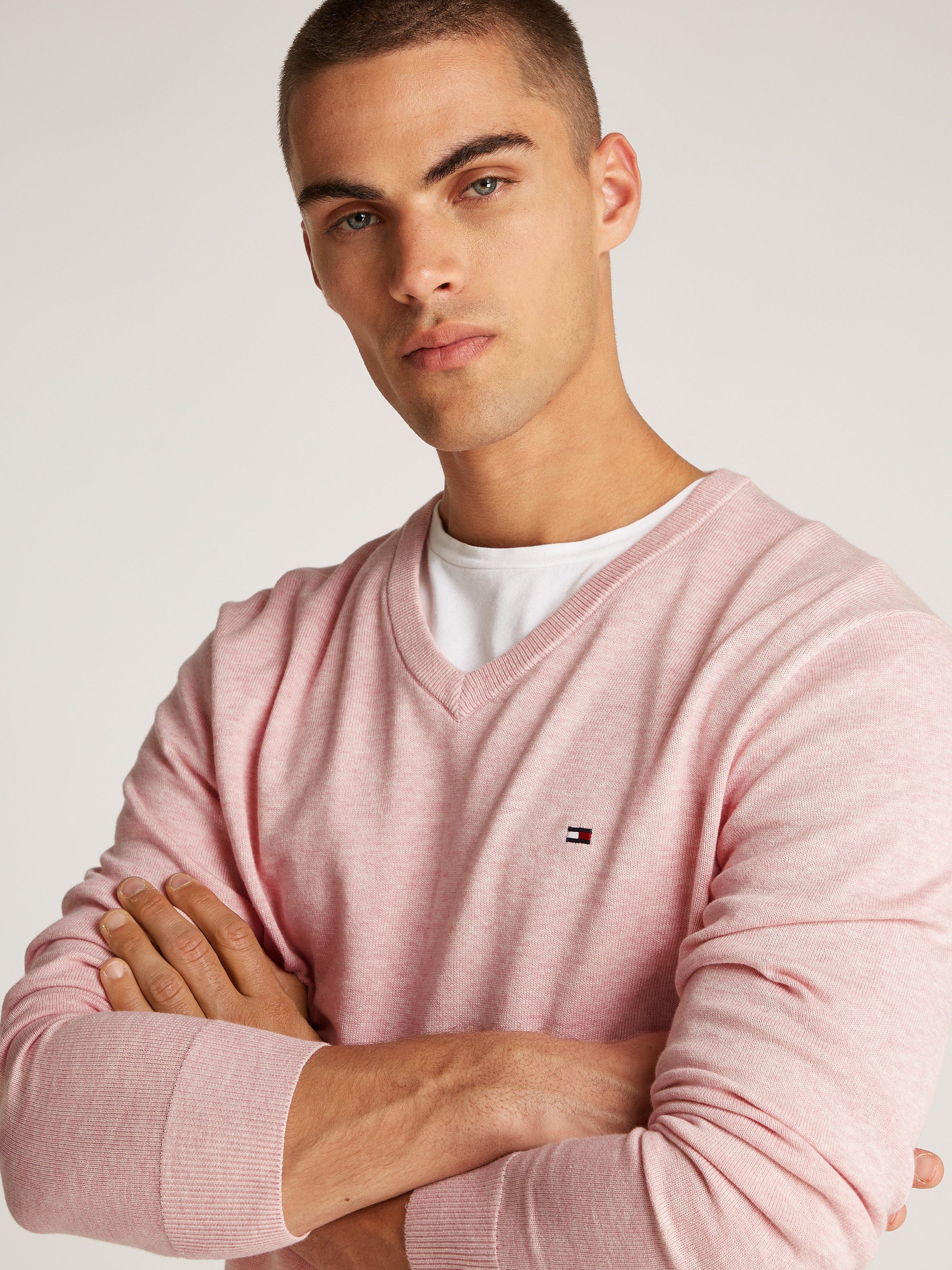 Tommy Hilfiger Gebreide trui ESSENTIAL COTTON V NECK